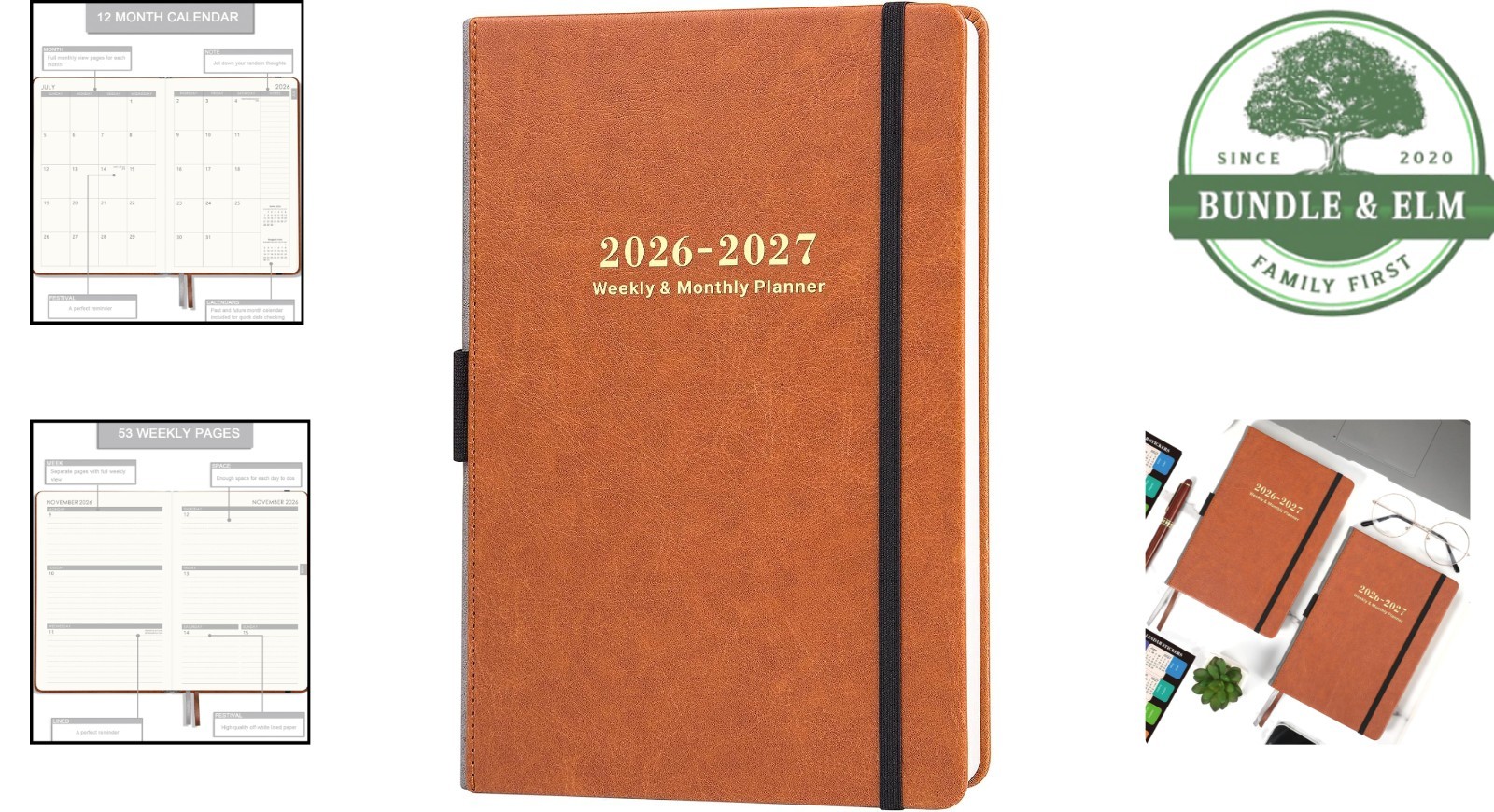 Monthly and Weekly Planning 2026-2027 with Eco-Friendly Material and Design