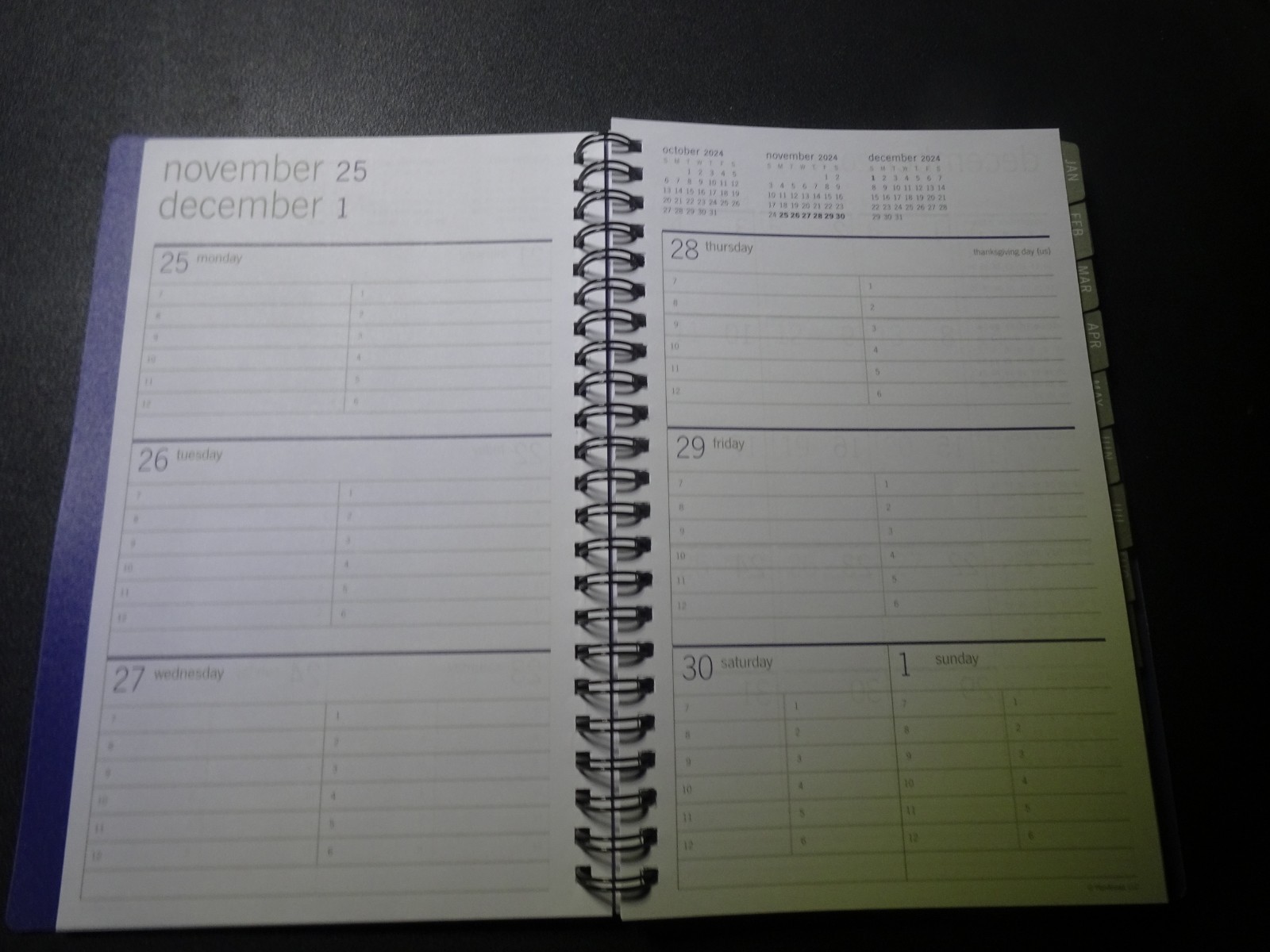 PlanAhead Monthly Weekly Blue Planner Jul24 – Dec25, 5-3/4″ x 8-1/4″