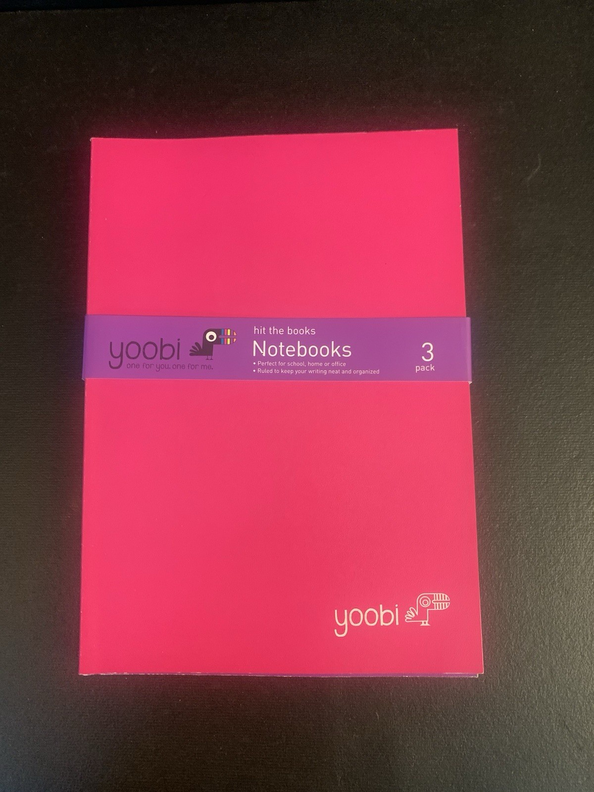 Set Of 3 Pack New Yoobi 7×10 Composition Journal Notebooks 2 Pink/1 Purple