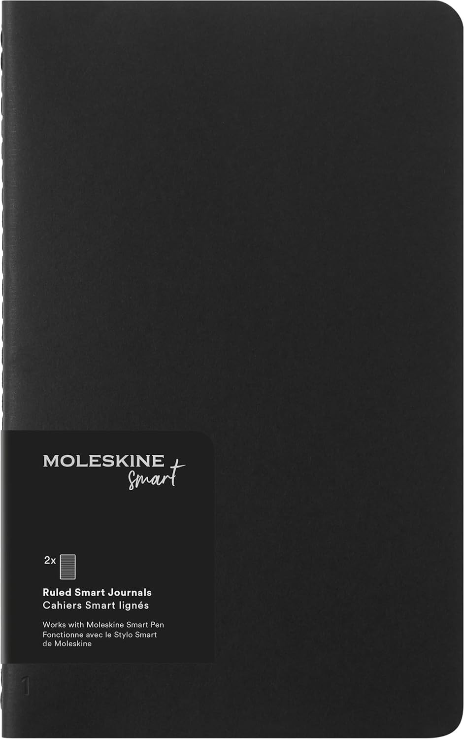 Moleskine Smart Cahier Journal Pack of 2 Black Notebook for Digital Notes 5×8.25