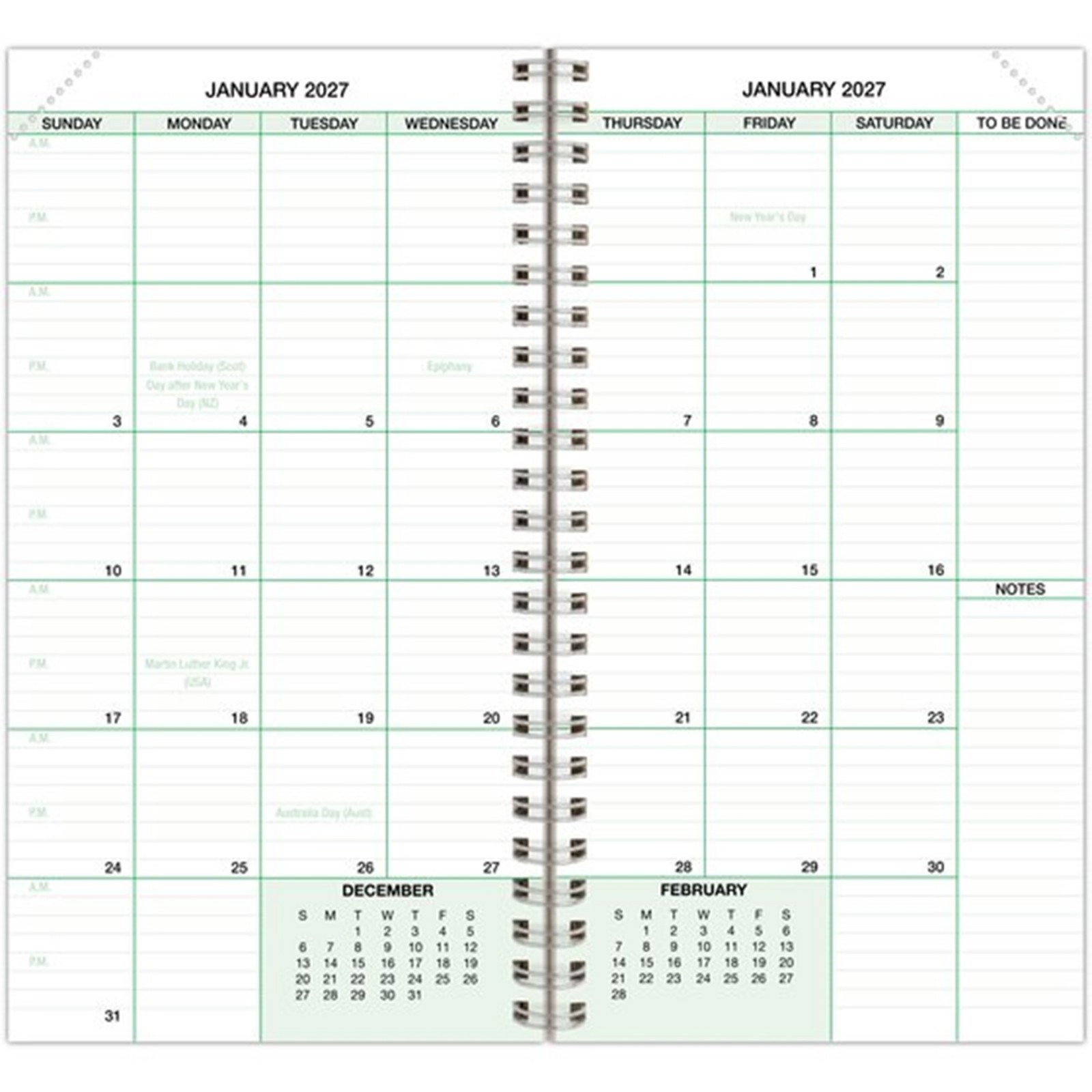 Day-Timer Jan-Dec 27, 2-Pg/Day Planner 3-1/2 x 6-1/2″ EXTRAS, NEW PACKAGING