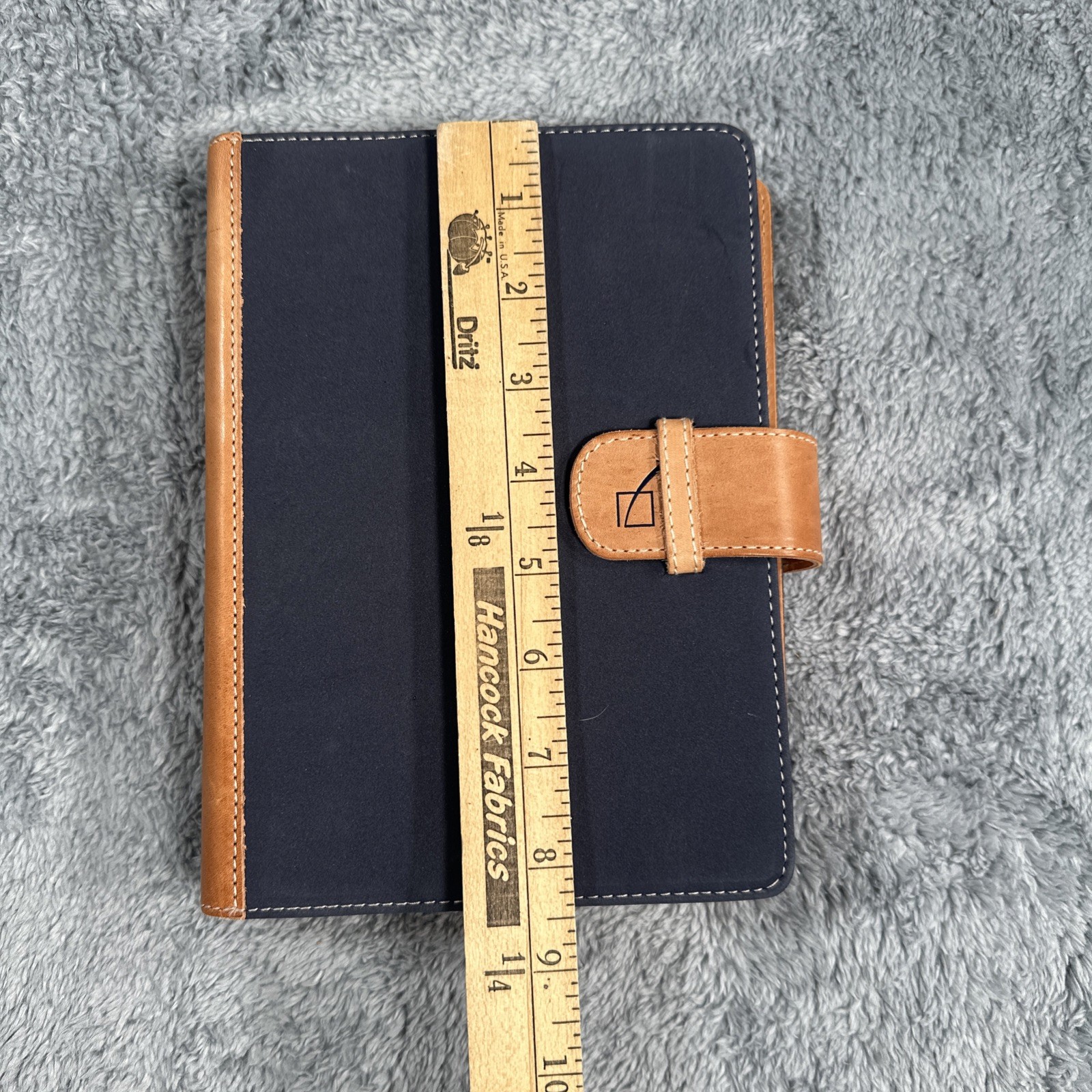 RUDI RABITTI Leather Notebook Padfolio Italy Journal Book W/ Pencil Blue