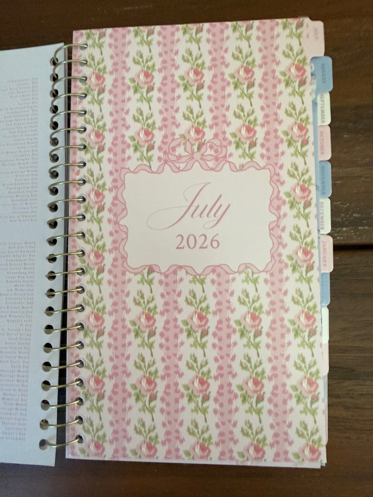 Yoobi Blue LoveShackFancy Weekly/Monthly Student Planner 2026-27 5×8 & Bow Pen