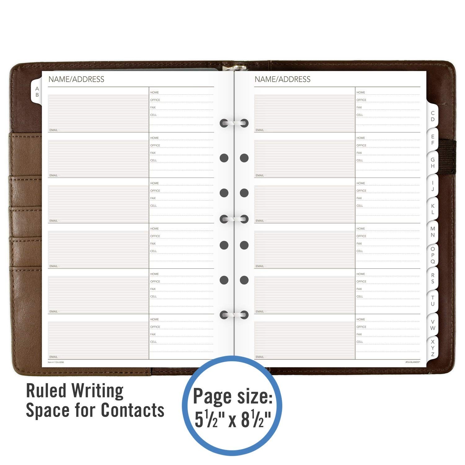 Harrison Design Brown Telephone Address Book Planner with Card Slots and Pen …