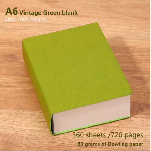 720 Pages Blank Notebook Soft PU Leather Cover Thick Journal Sketchbook