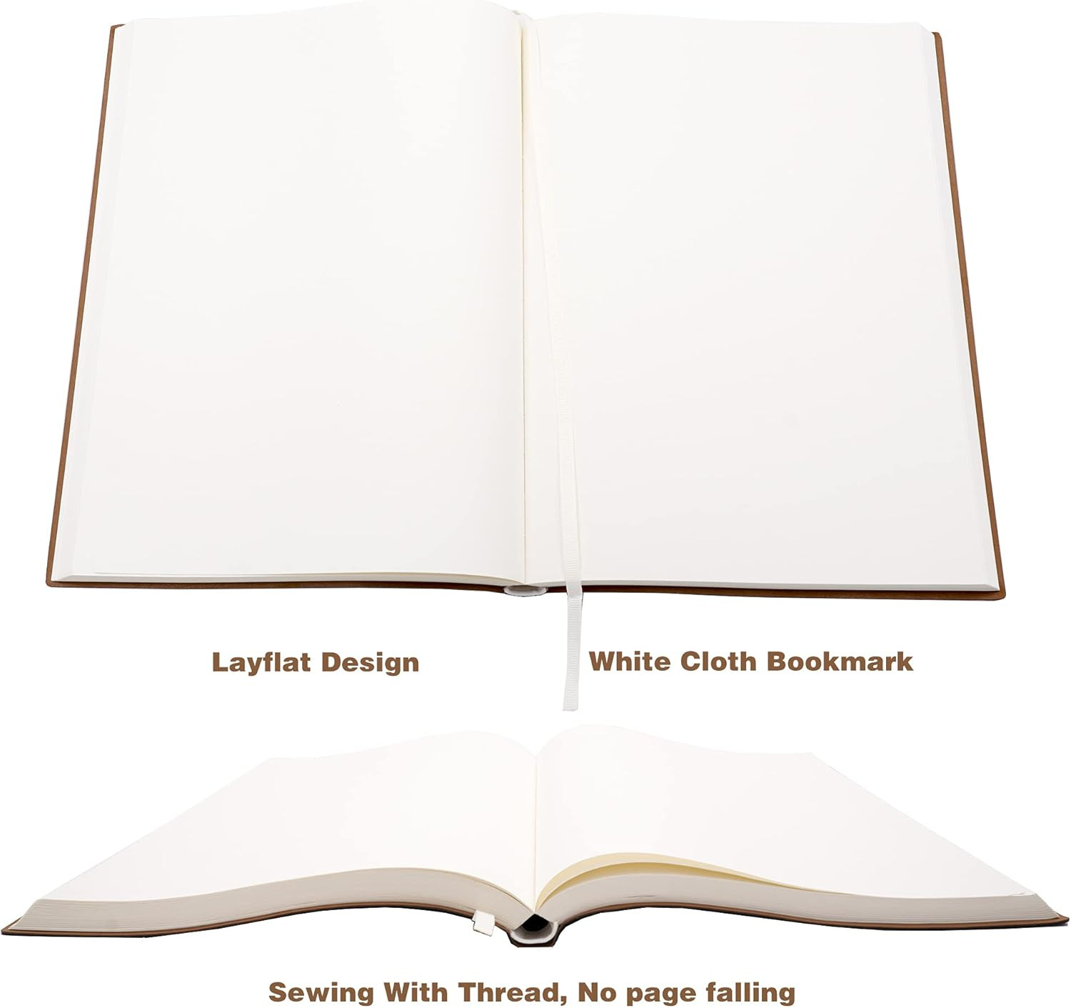Large Thick Journal Notebook, Blank Papers, A4 8.4X11.4 Inches, 416 Pages, Soft