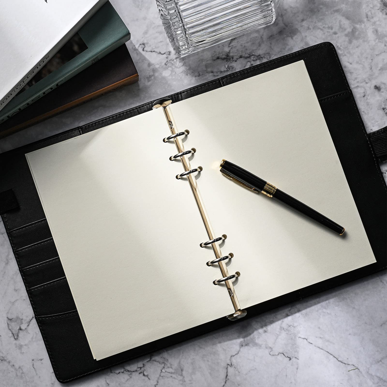 A5 Blank Refill Paper for 6-Ring Binders Planner Traveller Journal White