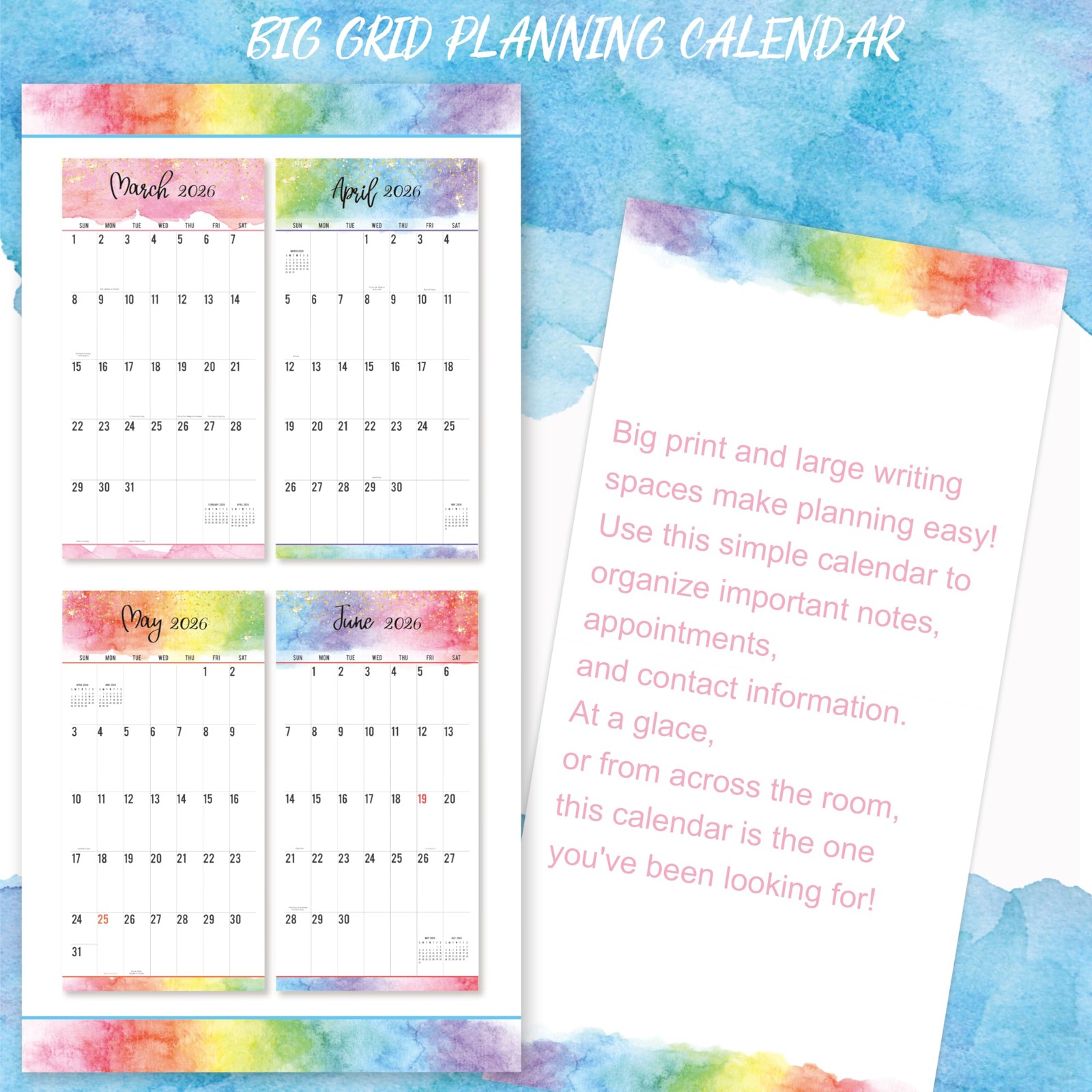 Calendar 2026-2027 – Wall 2026-2027, 18-Month 12 inch x 24