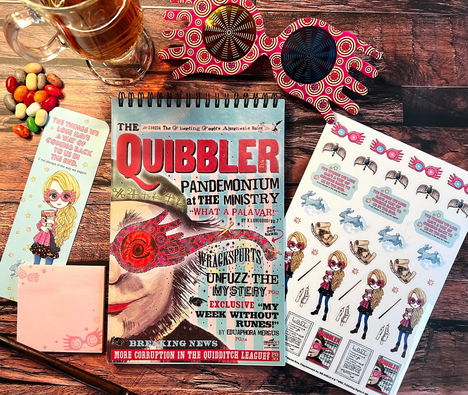 CON*QUEST Harry Potter The Quibbler Stationery Gift Set, Multi-colored