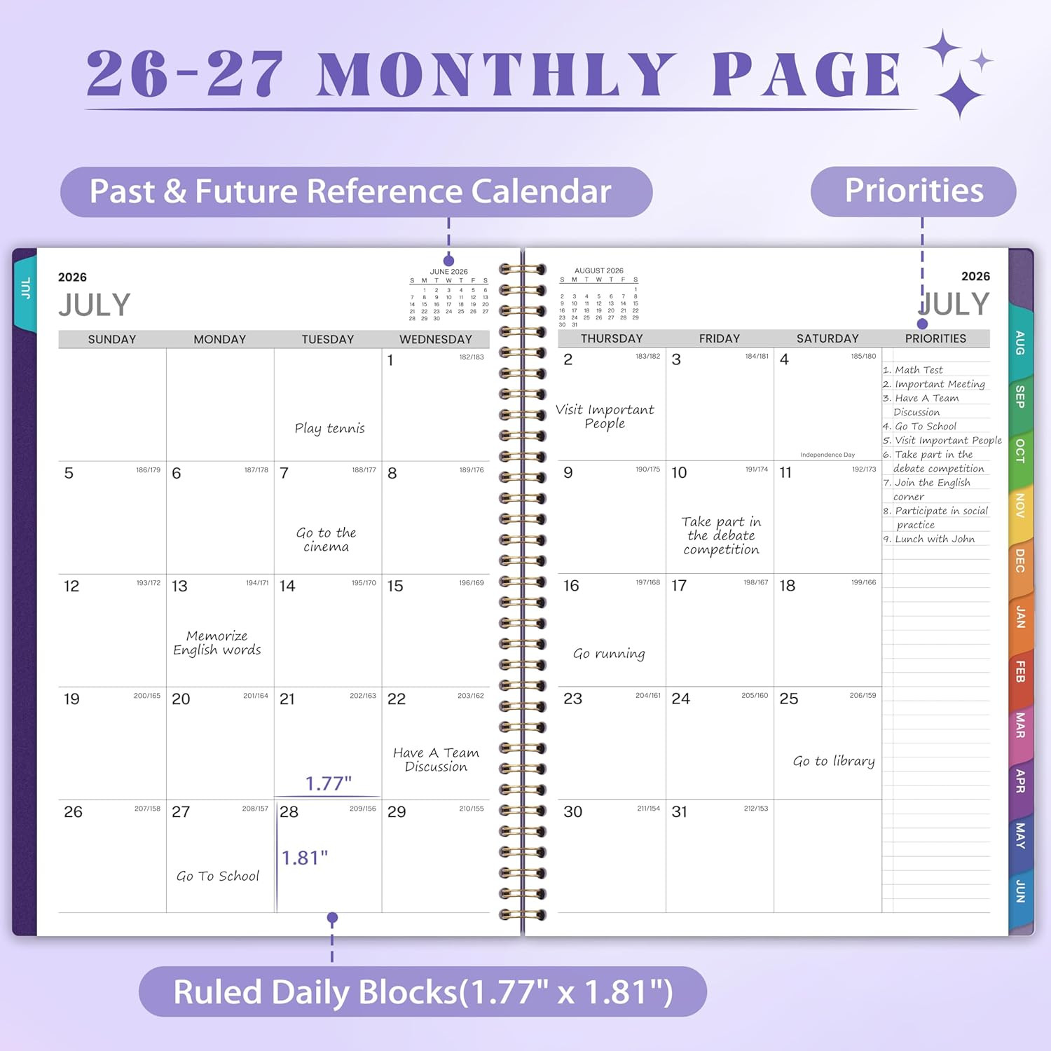 2026-2027 Appointment Book/Planner – 8.2″ X 11″, Daily Planner from Jul. 2026 –