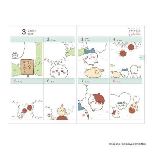 2026 Planner B6 Comic Design Diary Chiikawa/Ramen