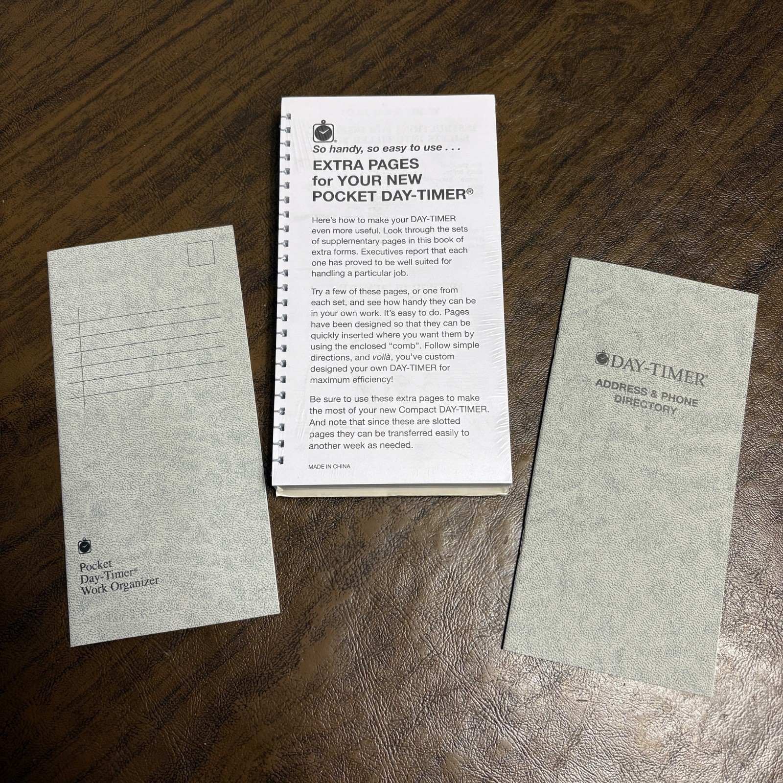 DayTimer Pocket Work Organizer, Phone Address Directory & Extra Pages 3.5 x 6.5″