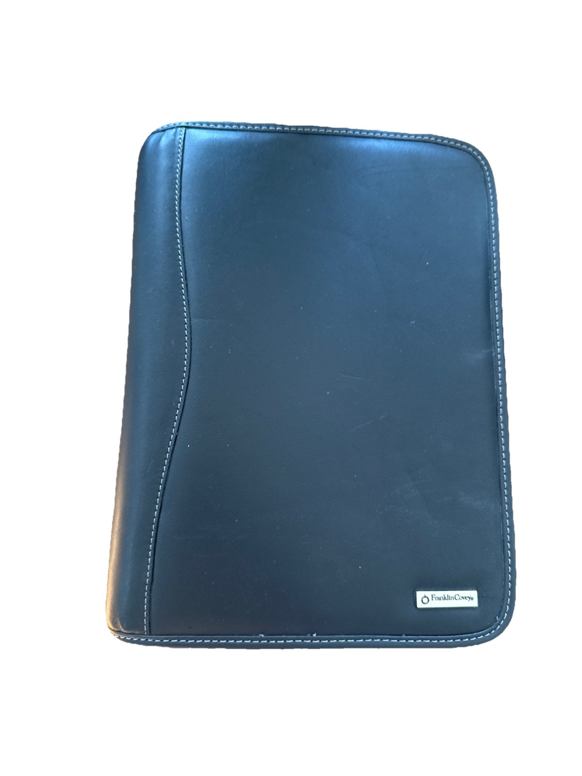 FRANKLIN COVEY Classic 7-Ring Planner Binder, Black Leather 11 X 8 Zip Around
