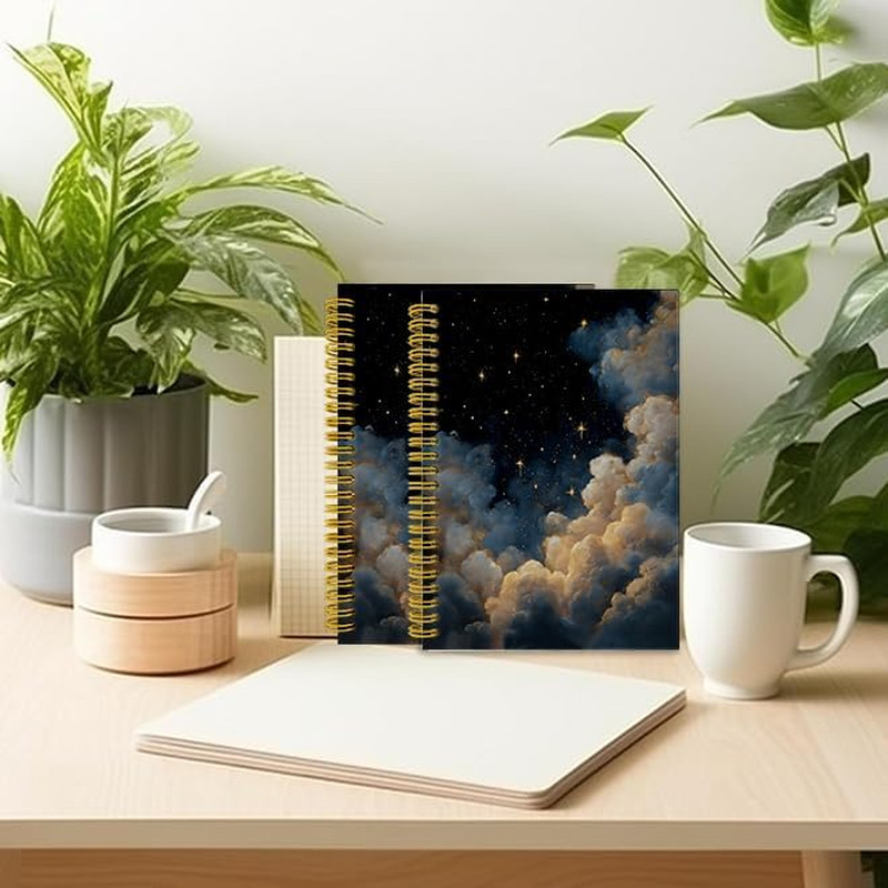 Witchy Starry Night Sky Notebook Journal,Witchy Office School Supplies