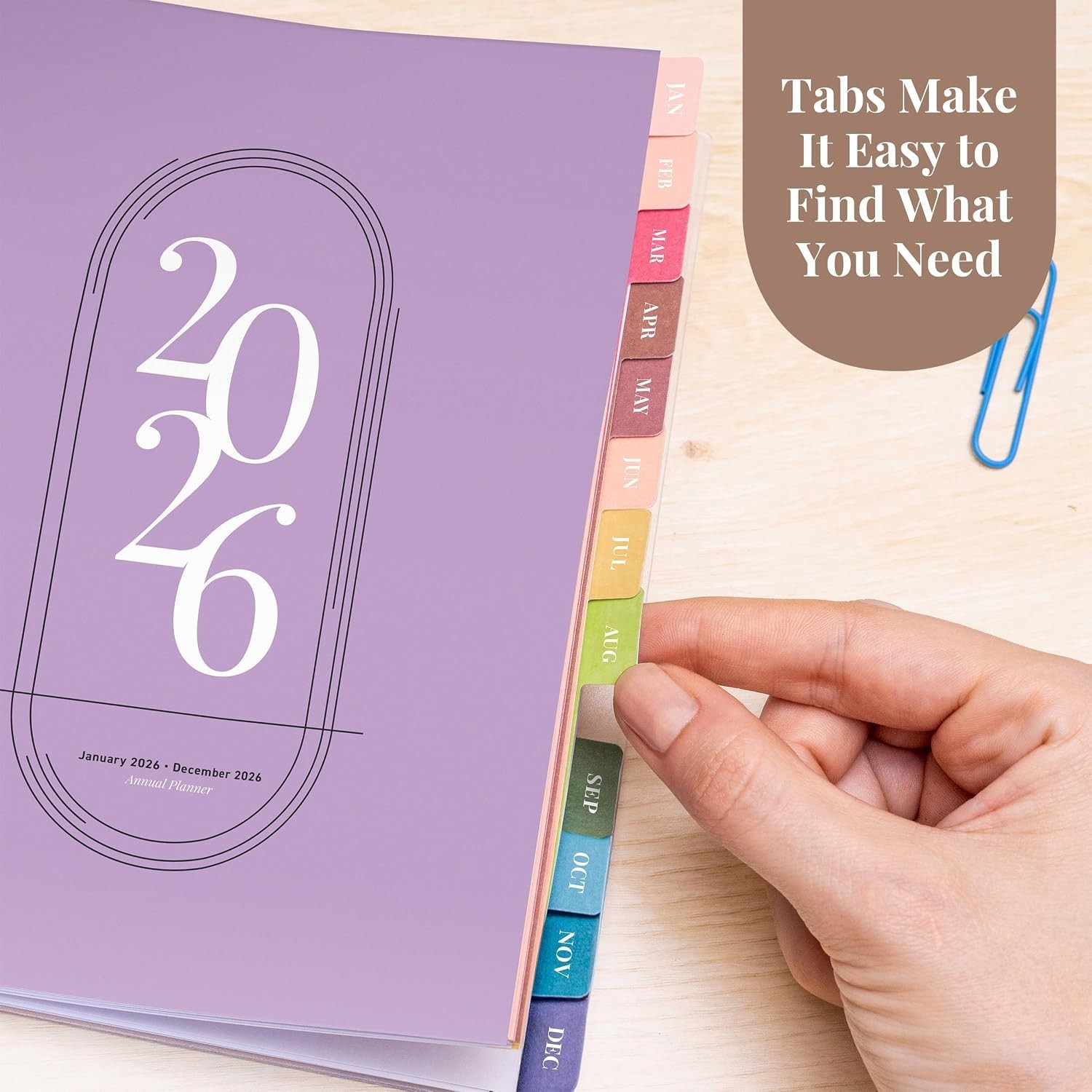 Stylish 2026 Agenda Book with Holidays & Goals – Perfect for Students & Teachers