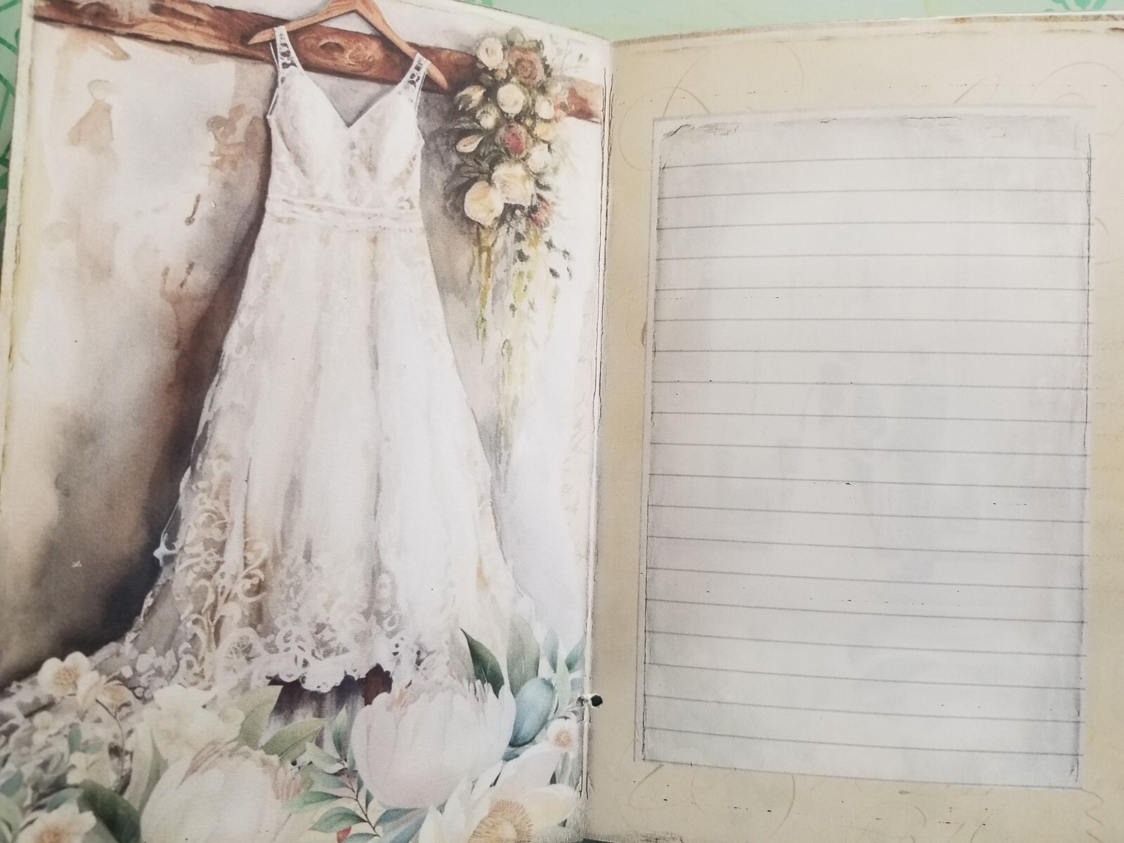 Junk Journal Blank Booklet “I DO” HANDMADE Wedding Cards, Pockets,