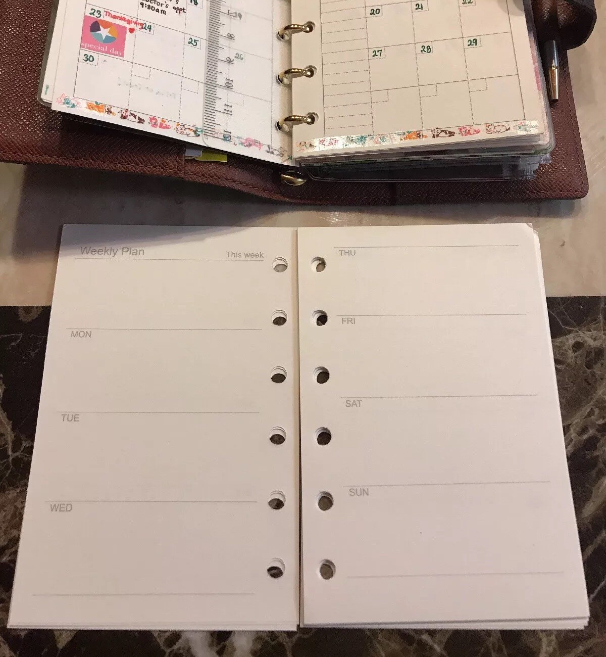 Inserts / Refills Fits For Agenda PM Size Inserts Monthly-Weekly-Todo Refills