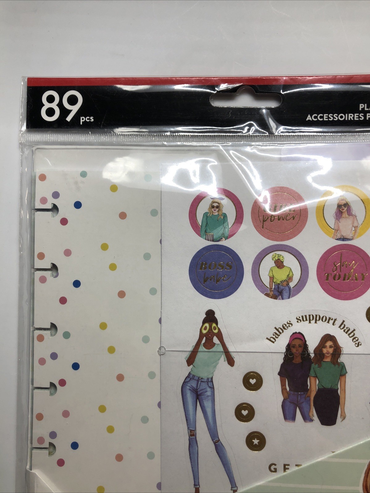 THE HAPPY PLANNER CLASSIC RONGRONG EVERYDAY BEAUTY ACCESSORIES. 89 pcs.