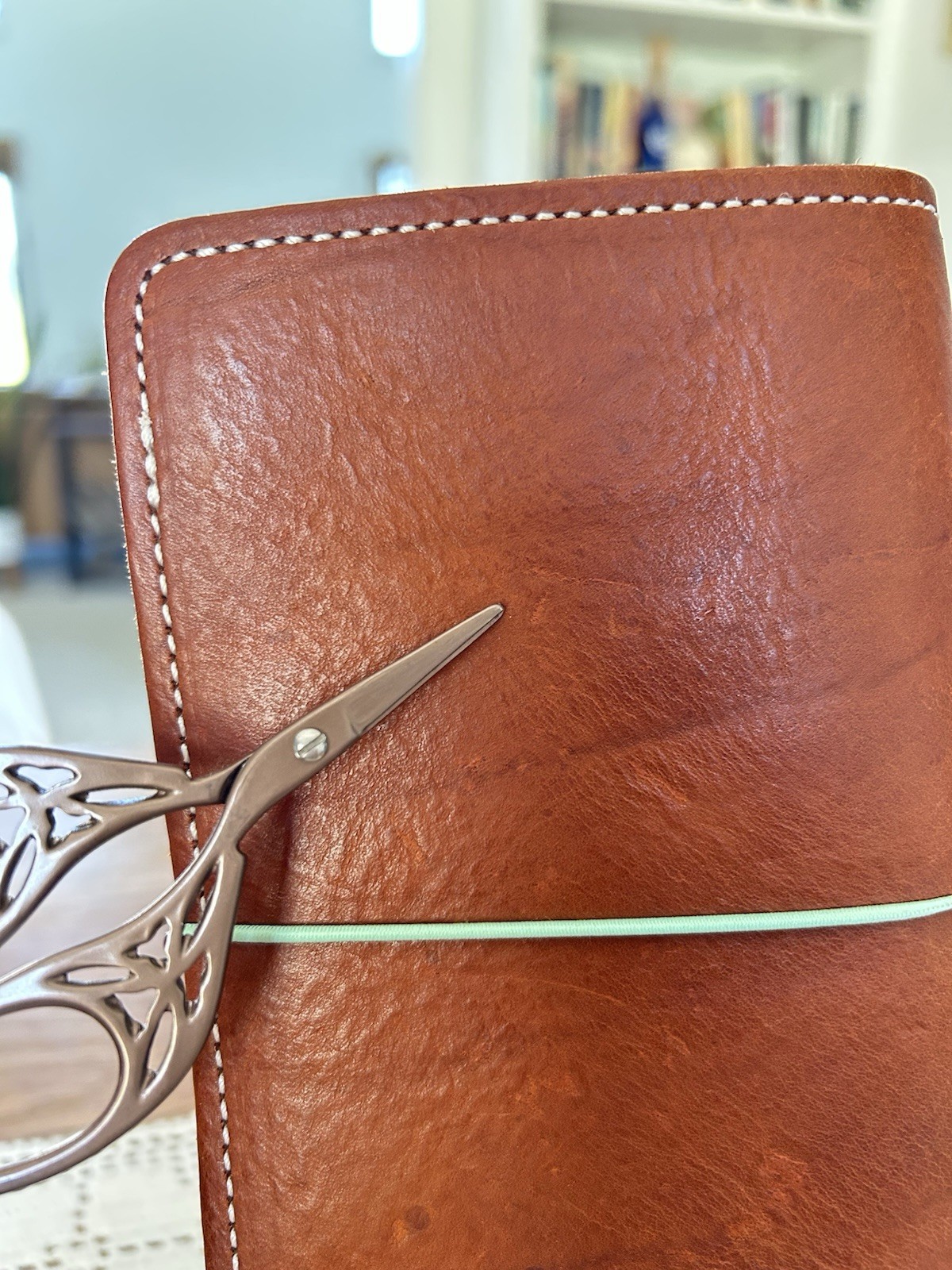 Foxy Fix Personal Size Leather Travelers Notebook /Journal Cover Cognac