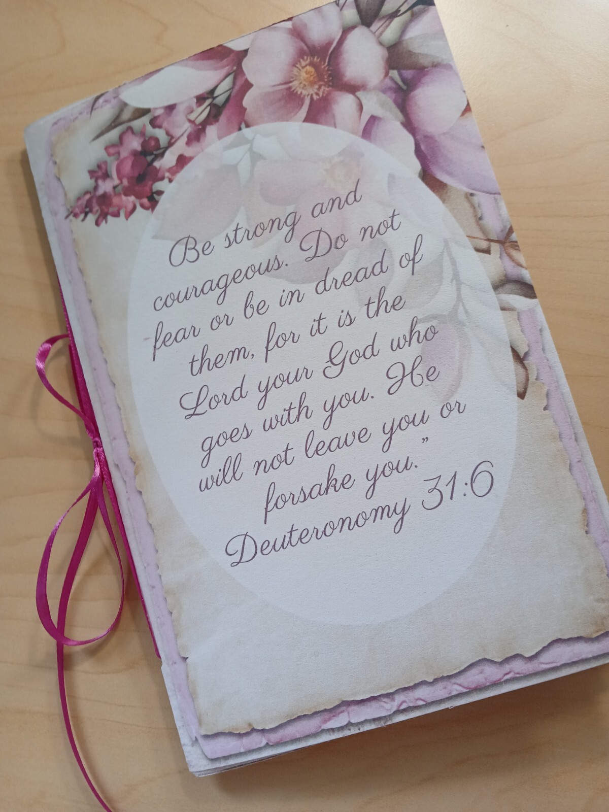 Junk Journal Booklet “Faith” Scripture Quotes Florals Ephemera, Cards, Pockets+