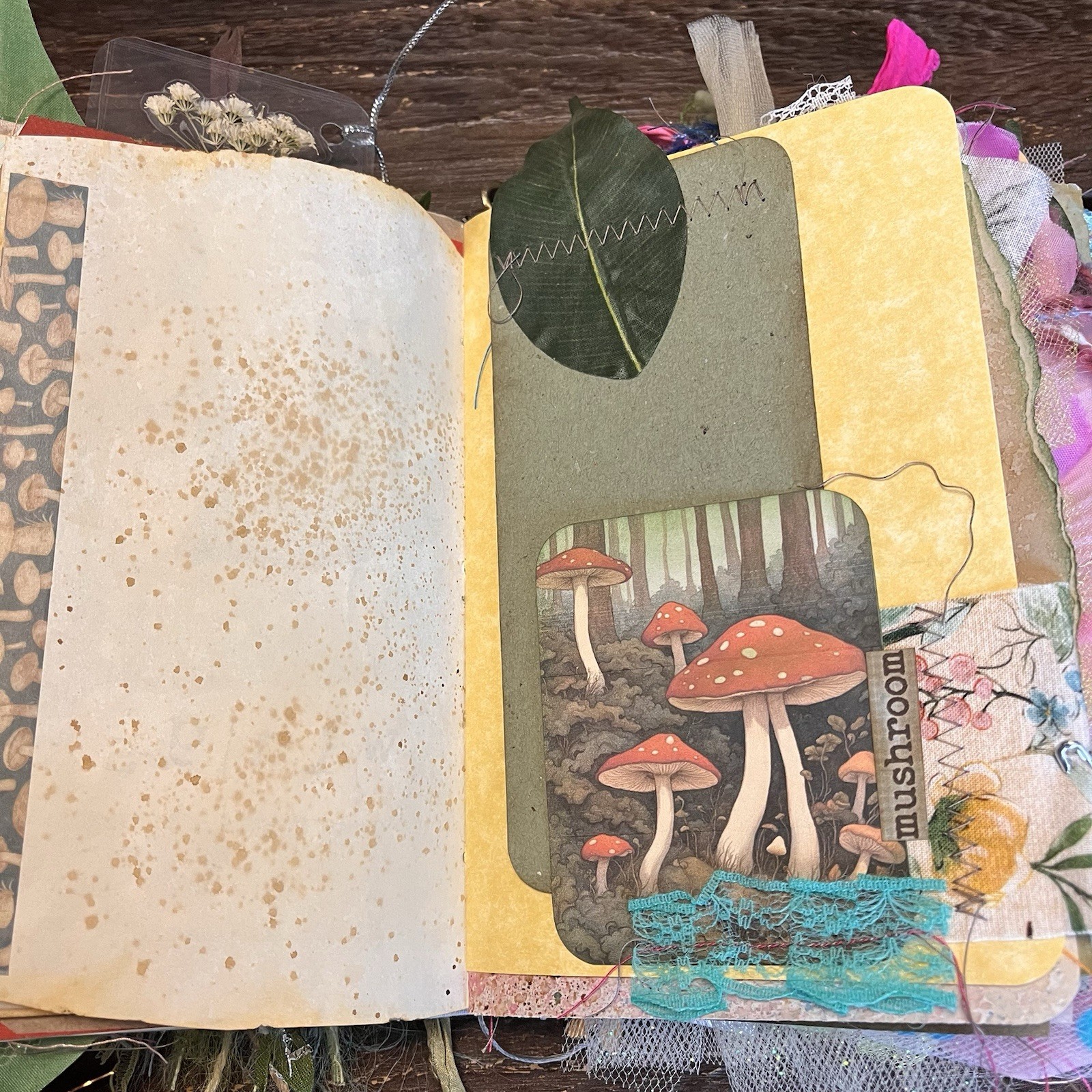 Fairy Junk Journal Grungy Floral Woodland Forest Boho Softcover 3 Signatures