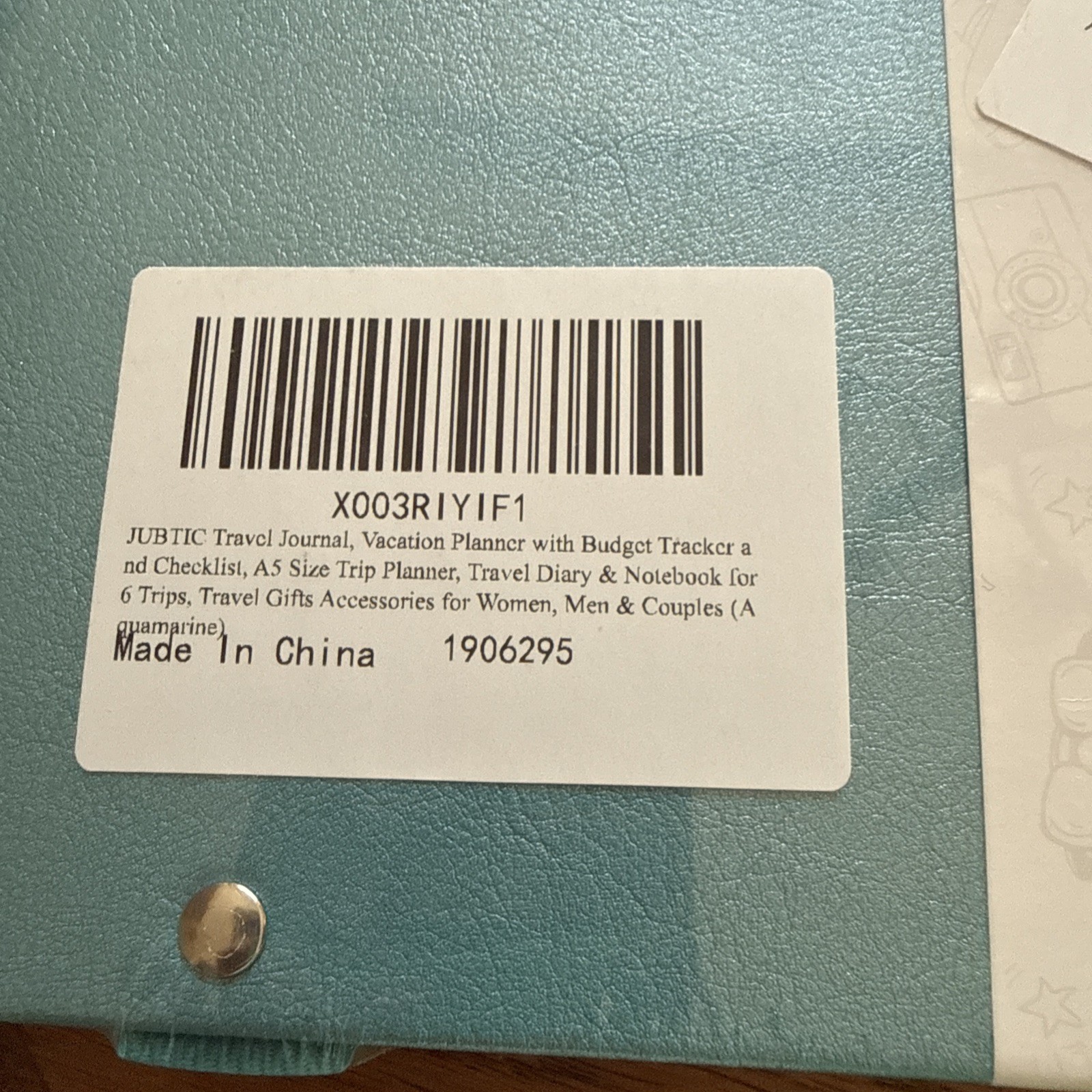JUBTIC Travel Journal, Vacation Planner Medium-A5(5.8*8.5"), Aquamarine