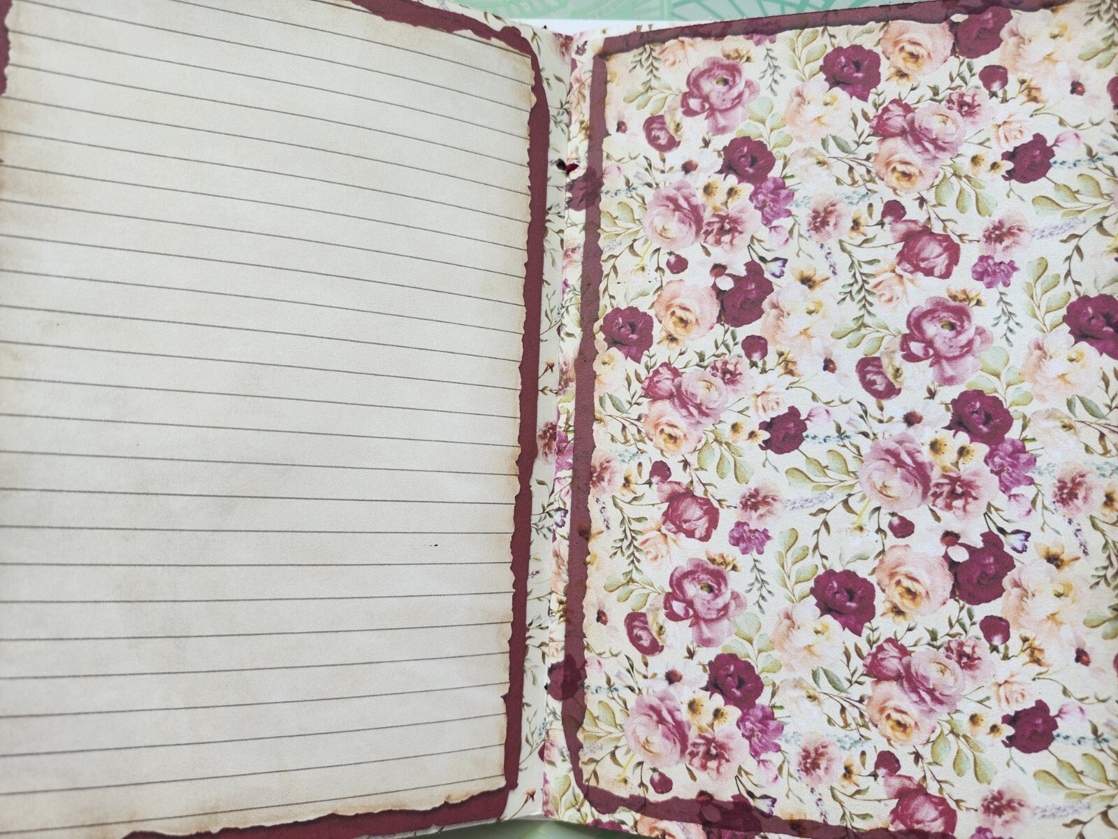 Junk Journal Booklet “SO THIS IS LOVE” Floral, Love & Romance, Music LG 9X6 40pg