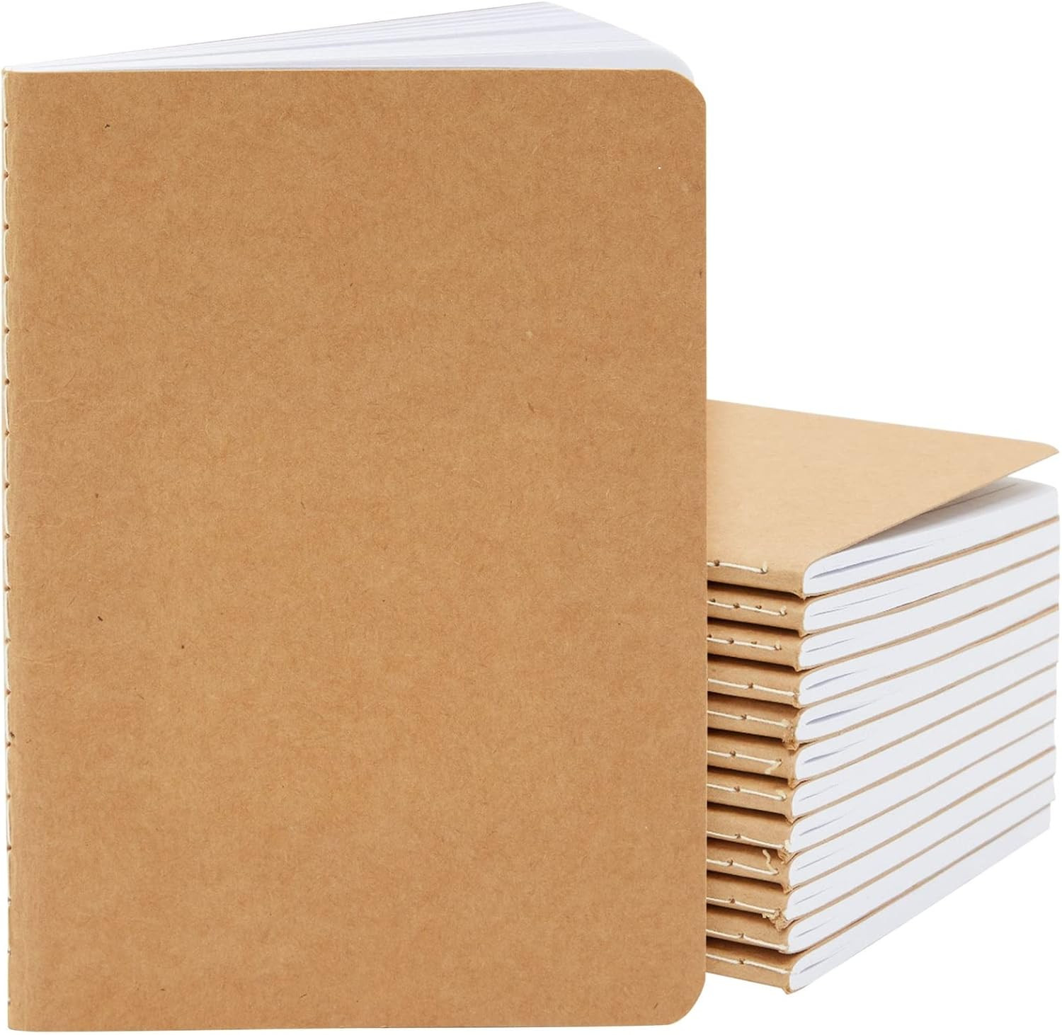 Paper Junkie Notebook Pack – A6 (4 X 6 In), Kraft Paper, 12-Pack, Lined Pages –
