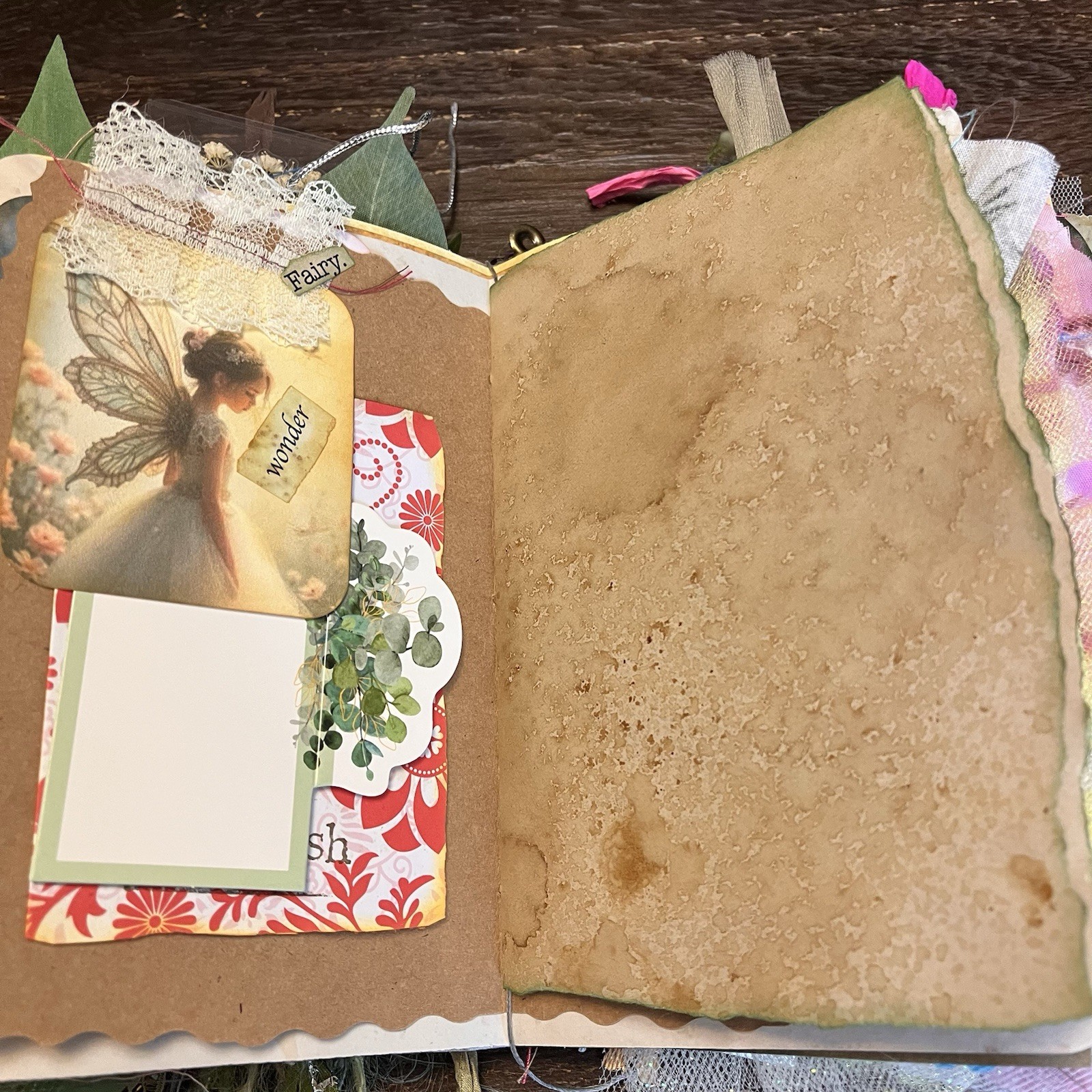 Fairy Junk Journal Grungy Floral Woodland Forest Boho Softcover 3 Signatures