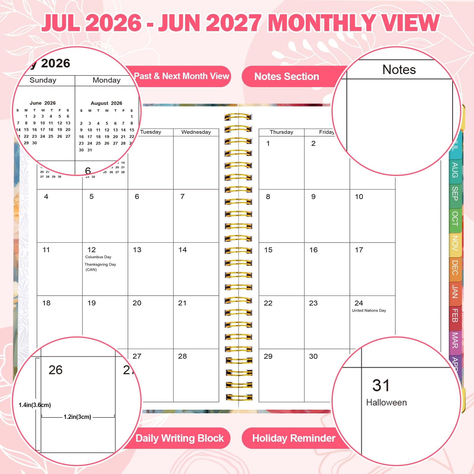 Planner 2026-2027: 2026-2027 Academic Planner Weekly and Monthly from Jul. 2026