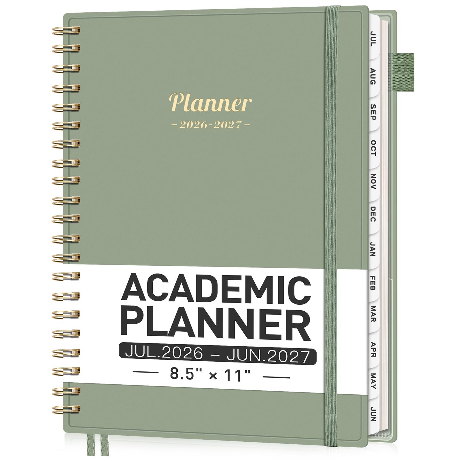 AHGXG Academic Planner 2026-2027, July 2026 – June 8.5″ x 11″, Light Green