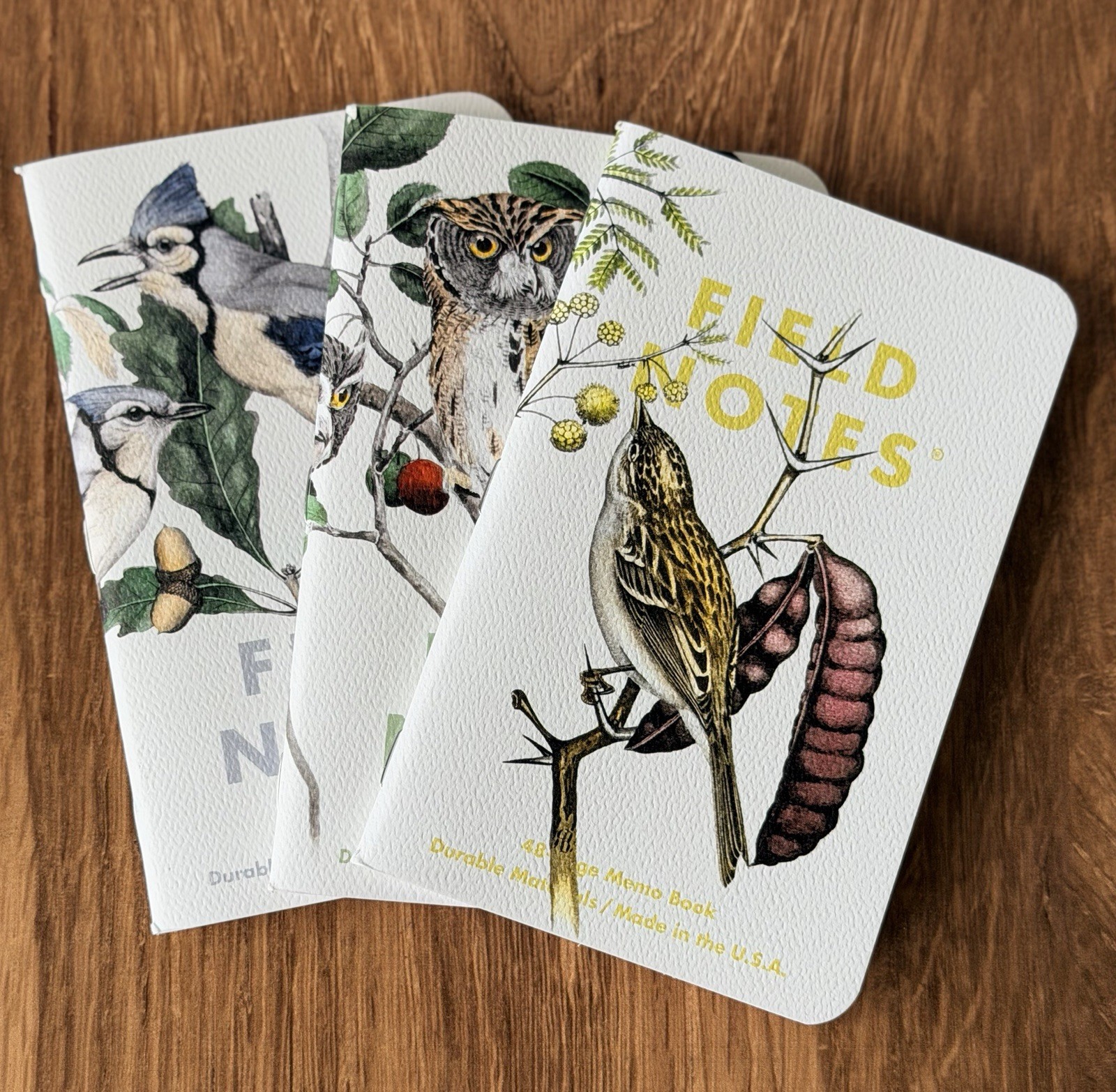 Field Notes Rex Brasher Bird Edition Set of 3 Memo Books Pocket Notebook