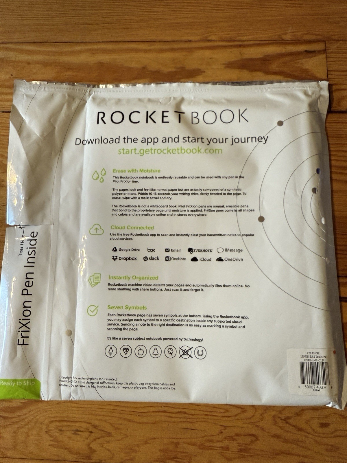 Brand New Rocketbook Intelligent Notebook NO PEN