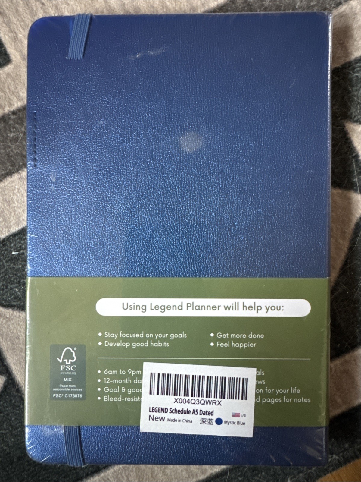 Legend Planner | Hourly Planner 2026 | Weekly | Small | Hardcover | Blue