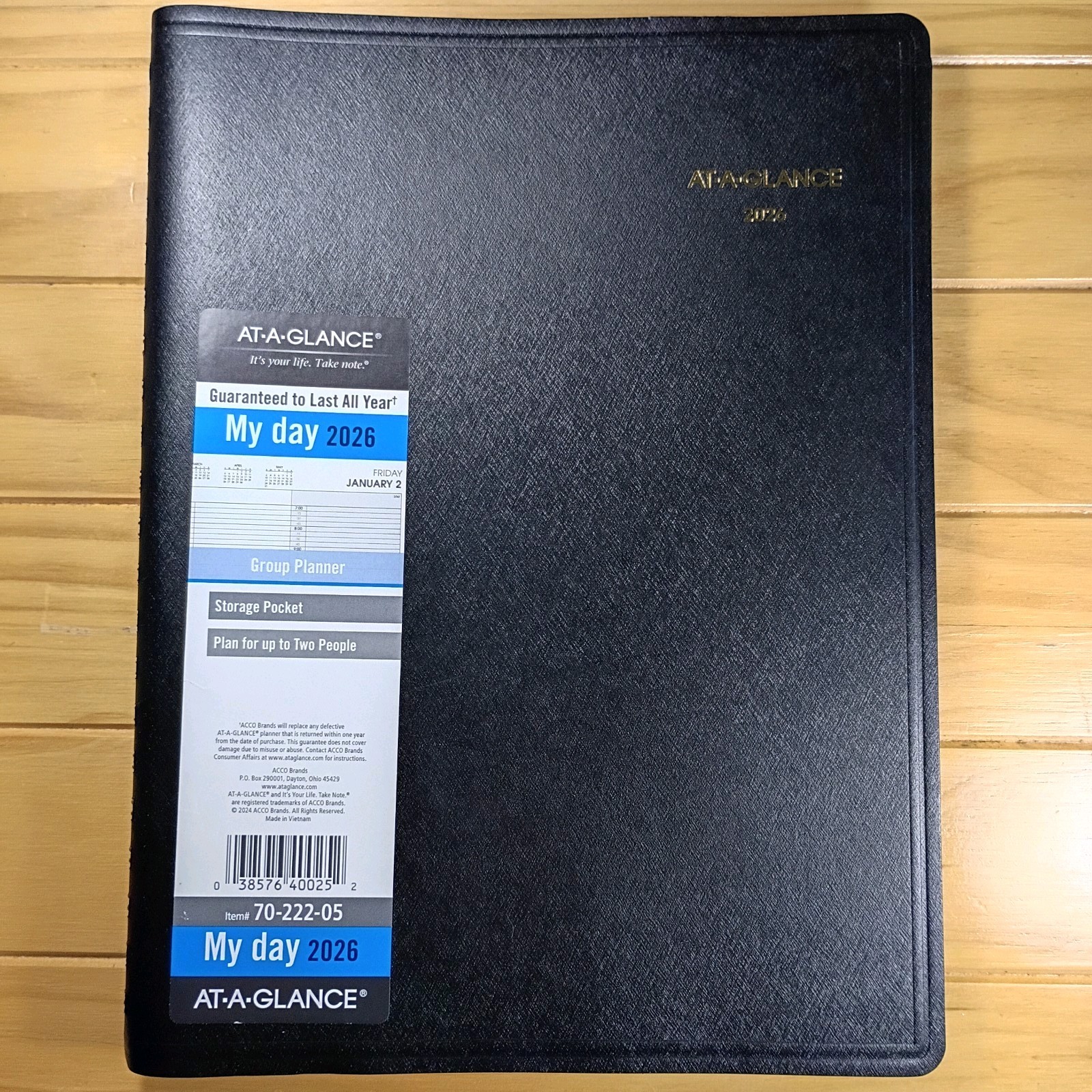 AT-A-GLANCE My Day 2026 Group Planner. #70-222-05 New.