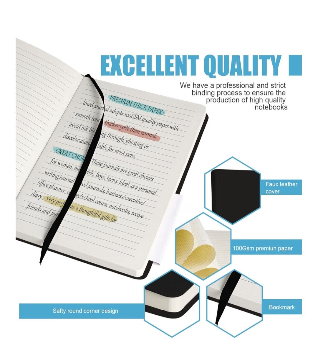 Lined Journal Notebook, (Gray), 160 Pages, Medium 5.5 inch x 8.3 inch 14x21cm