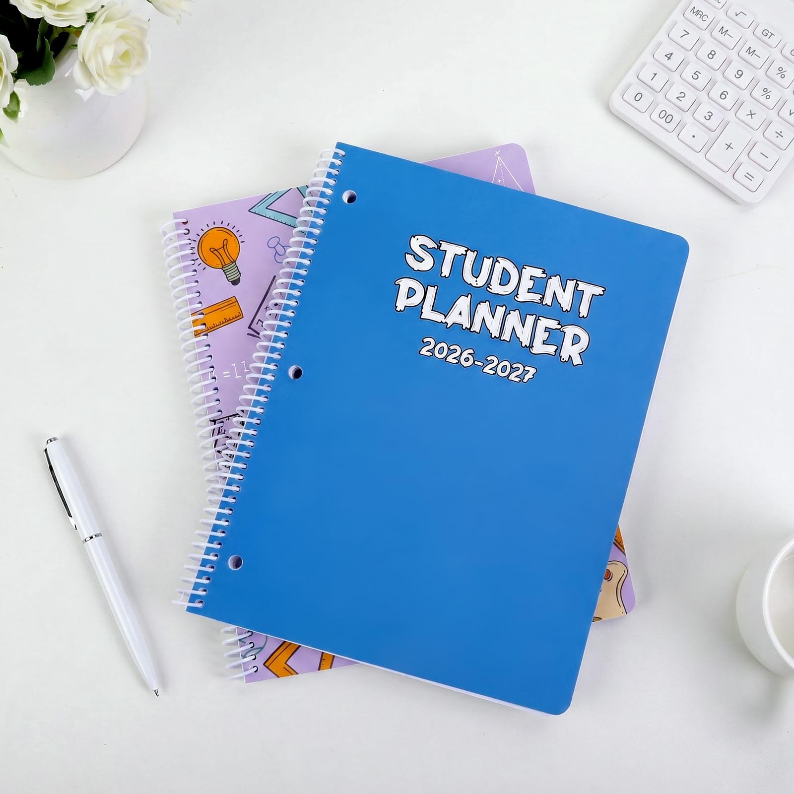 Phyxin Student Planner 2026-2027, Blue Monthly A4 (8.7″ x 11″),