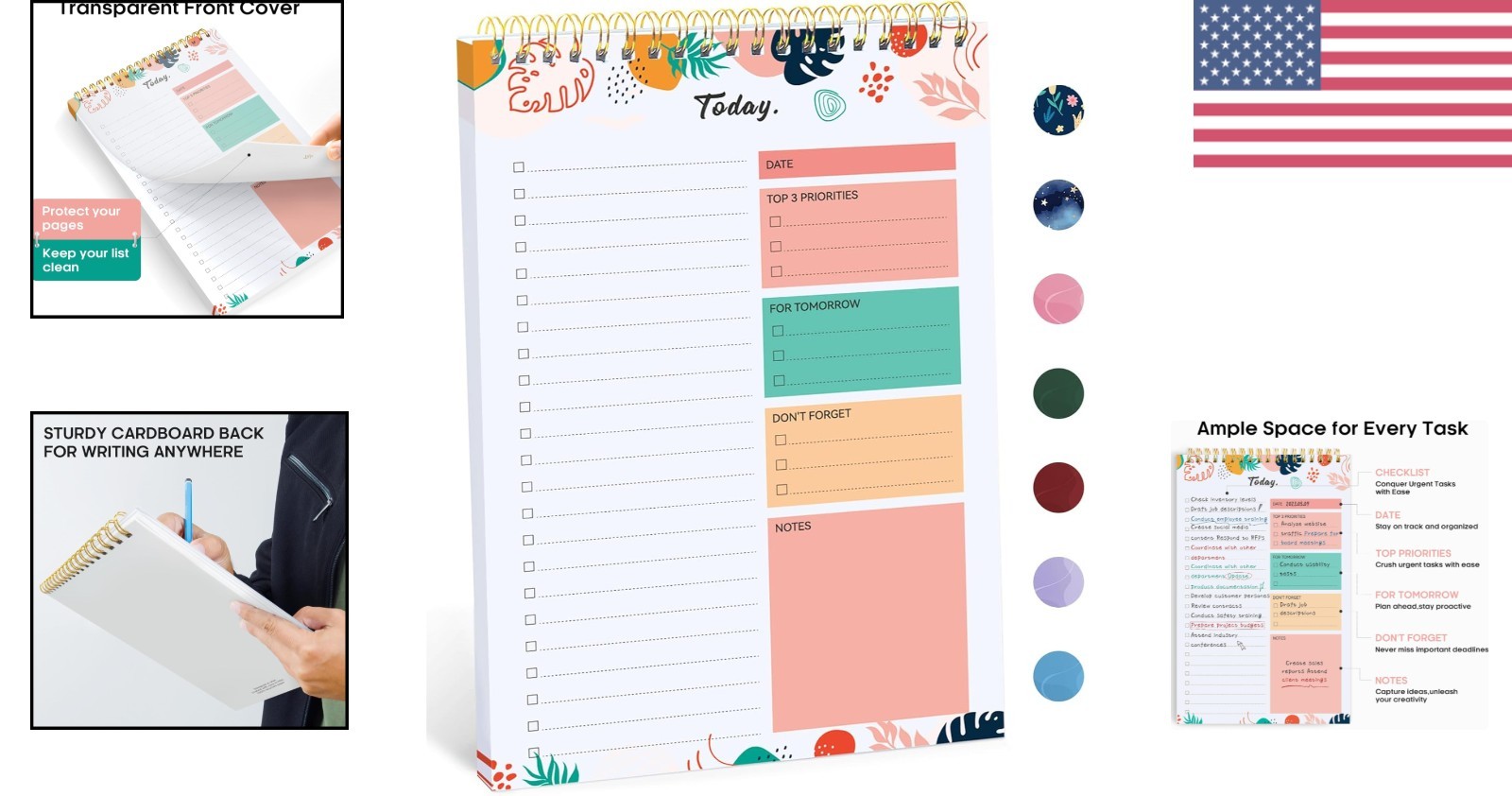 Versatile Daily Planner Notepad – 52 Ruled Sheets, 9.8×6.5 for Organized Living