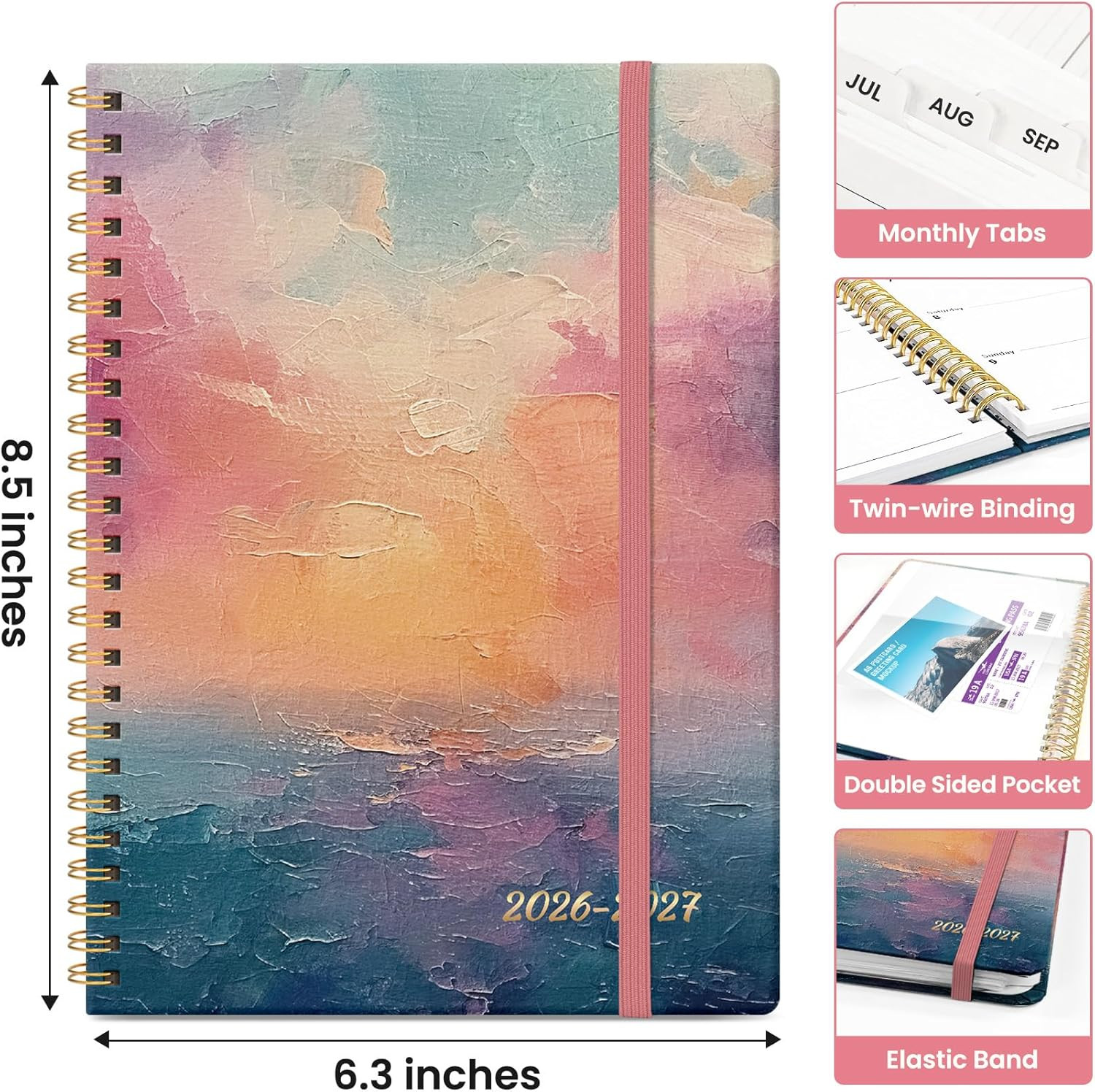 Planner 2026-2027, Academic Year Weekly and Monthly Calender Planner, from Jul 2