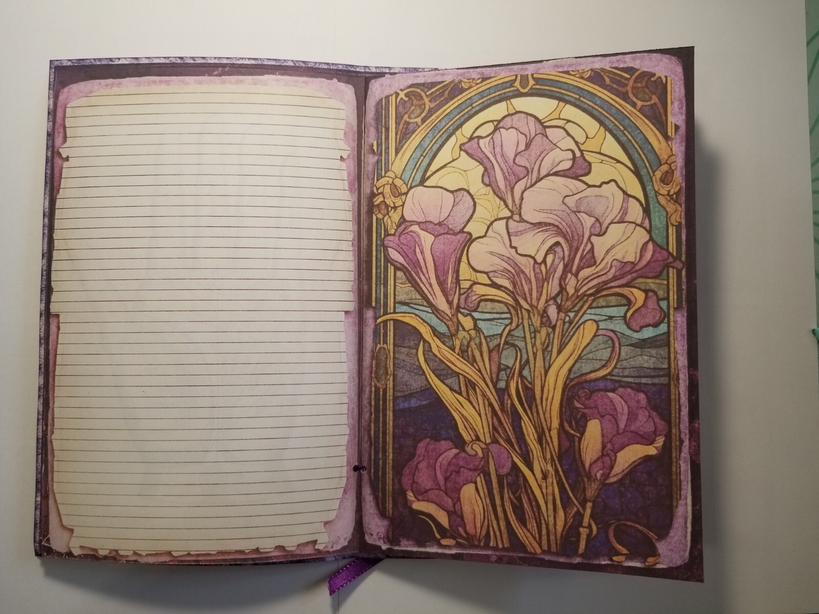 Junk Journal BLANK Booklet “FORTUNE TELLER”, LARGE 6″x9″ 40pg PSYCHIC, TAROT