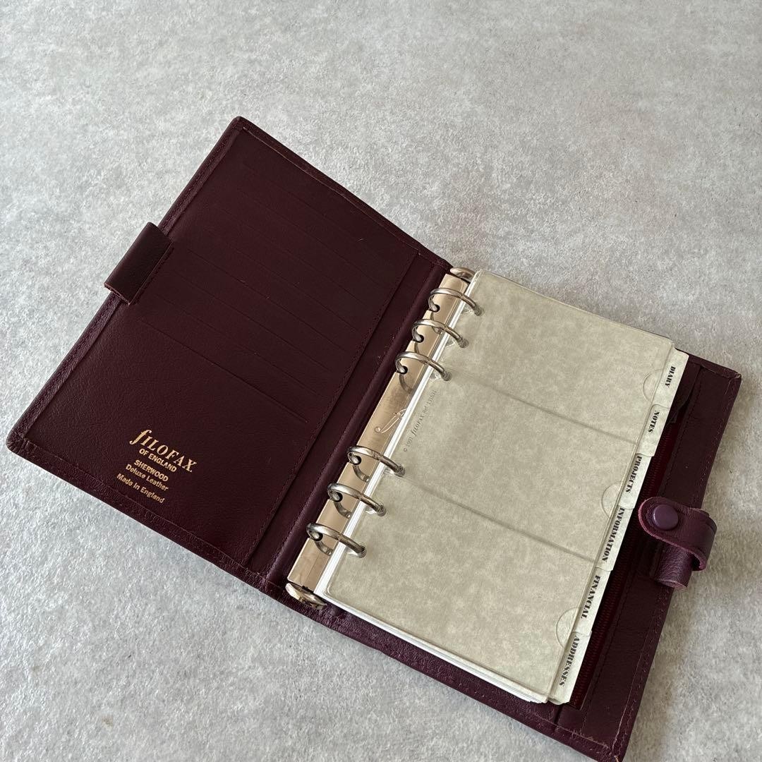 Filofax Vintage Leather Agenda Organizer Planner Cover 185×135mm Unused