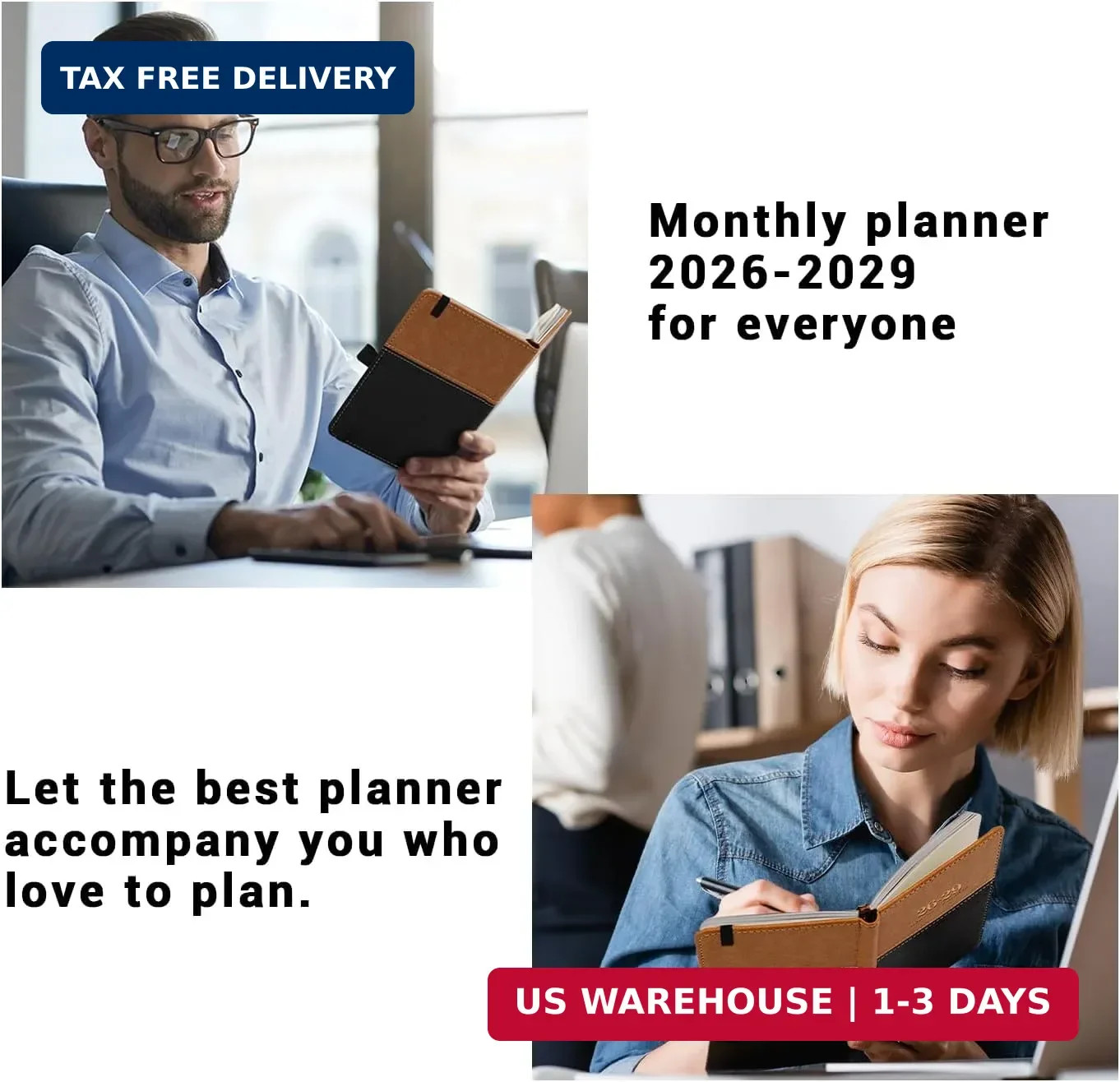 2026-2029 Pocket Calendar/Planner – 3 Year Monthly Pocket Calendar 2026-2029, fr
