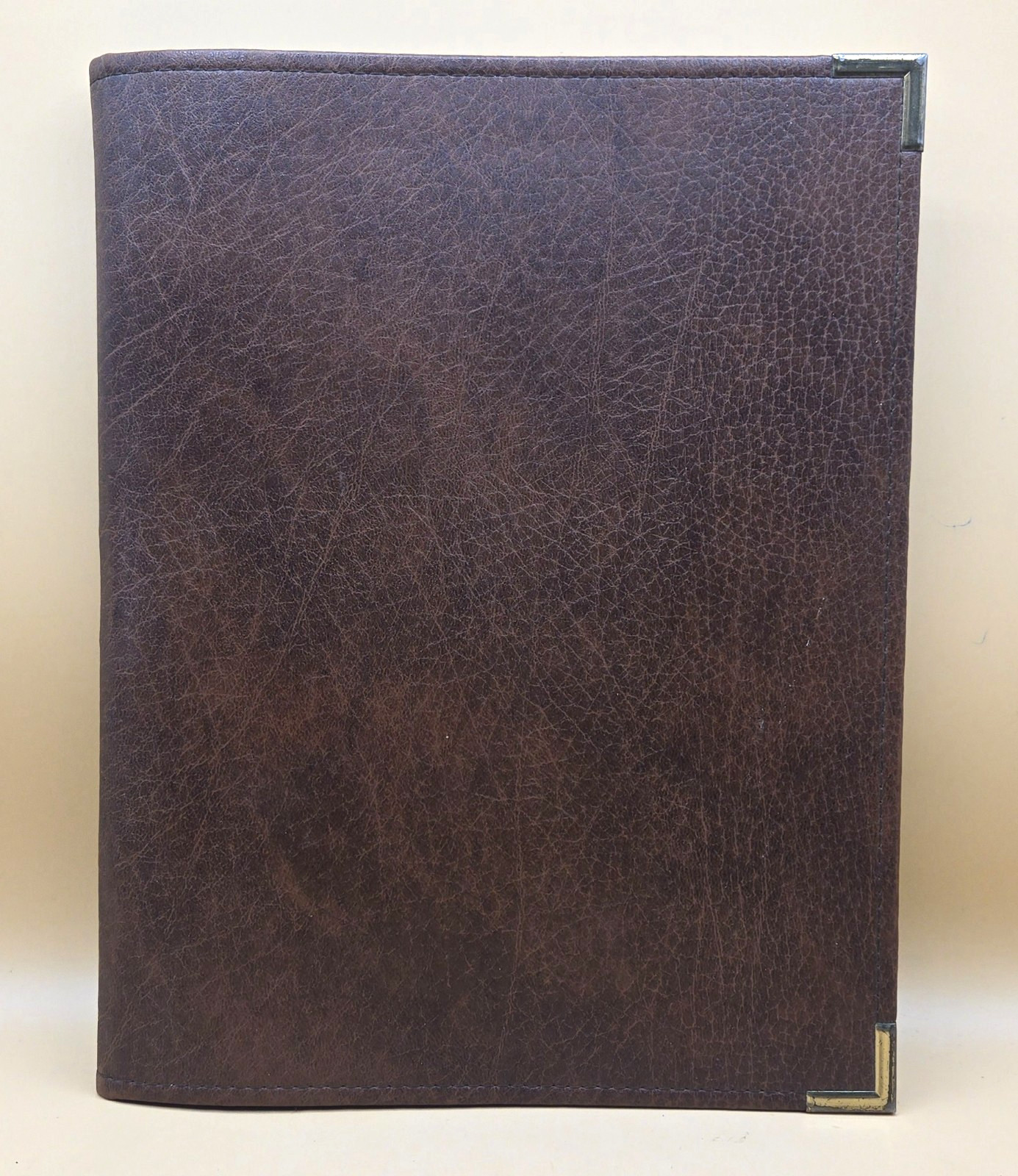 VINTAGE Executive ScanCard Systems Organizer Brown Leather Binder 12.25″x9.25″