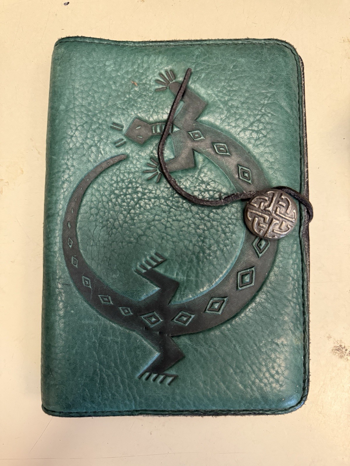 Vintage Retired Oberon Southwestern Design Leather Planner Organizer Cover