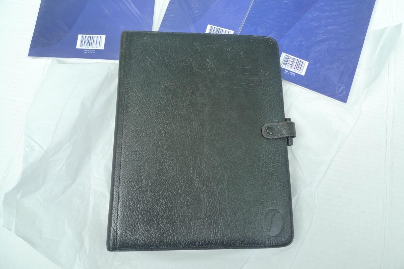 DESKFAX / FILOFAX – DX1 CLF 7/8- LEATHER PLANNER & MANY INSERTS – MADE IN UK