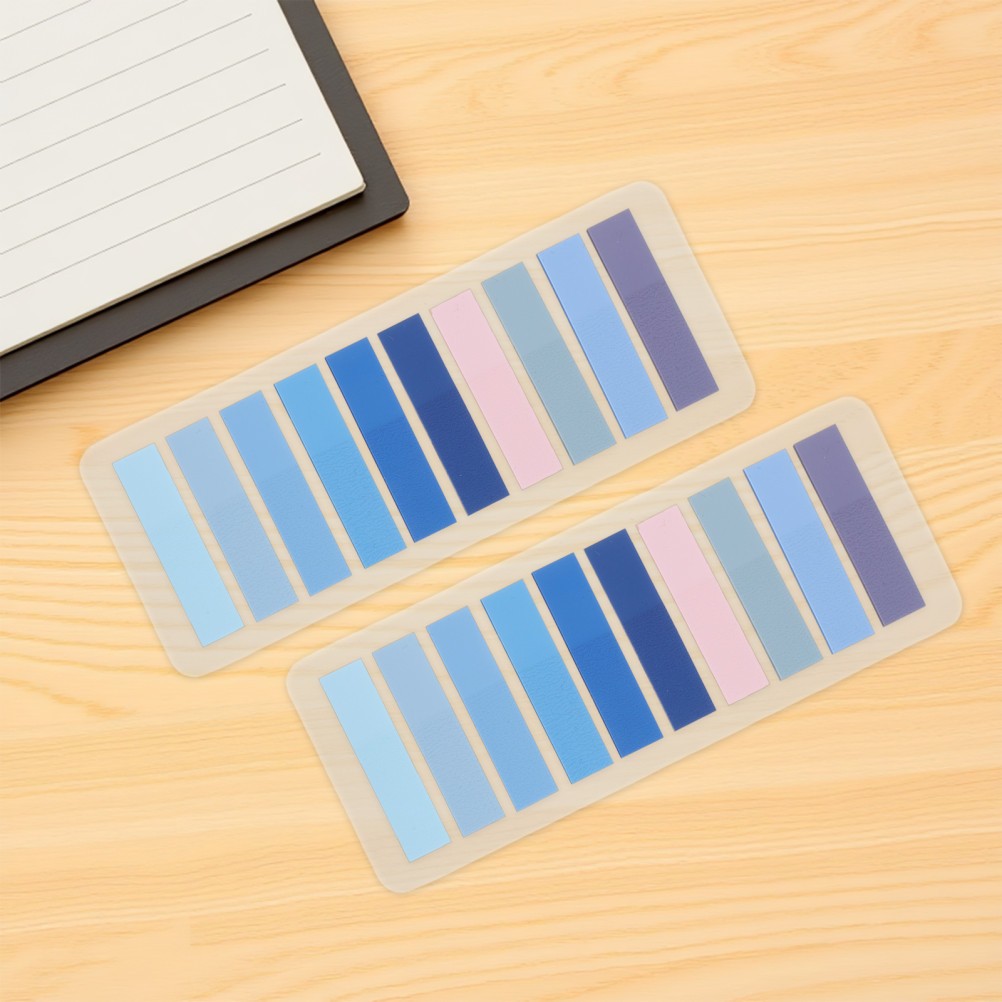 10 Pads Transparent Index Tags Multi-colored Tabs Label Paper Holder Adhesive