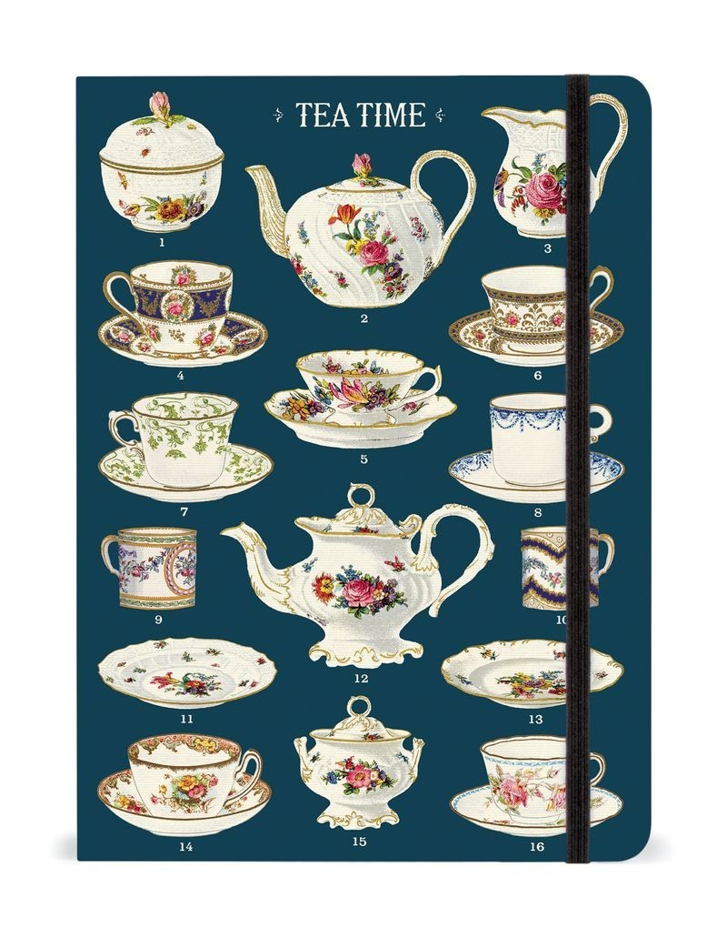 Cavallini & Co. Tea Time Large Notebook with elastic closure