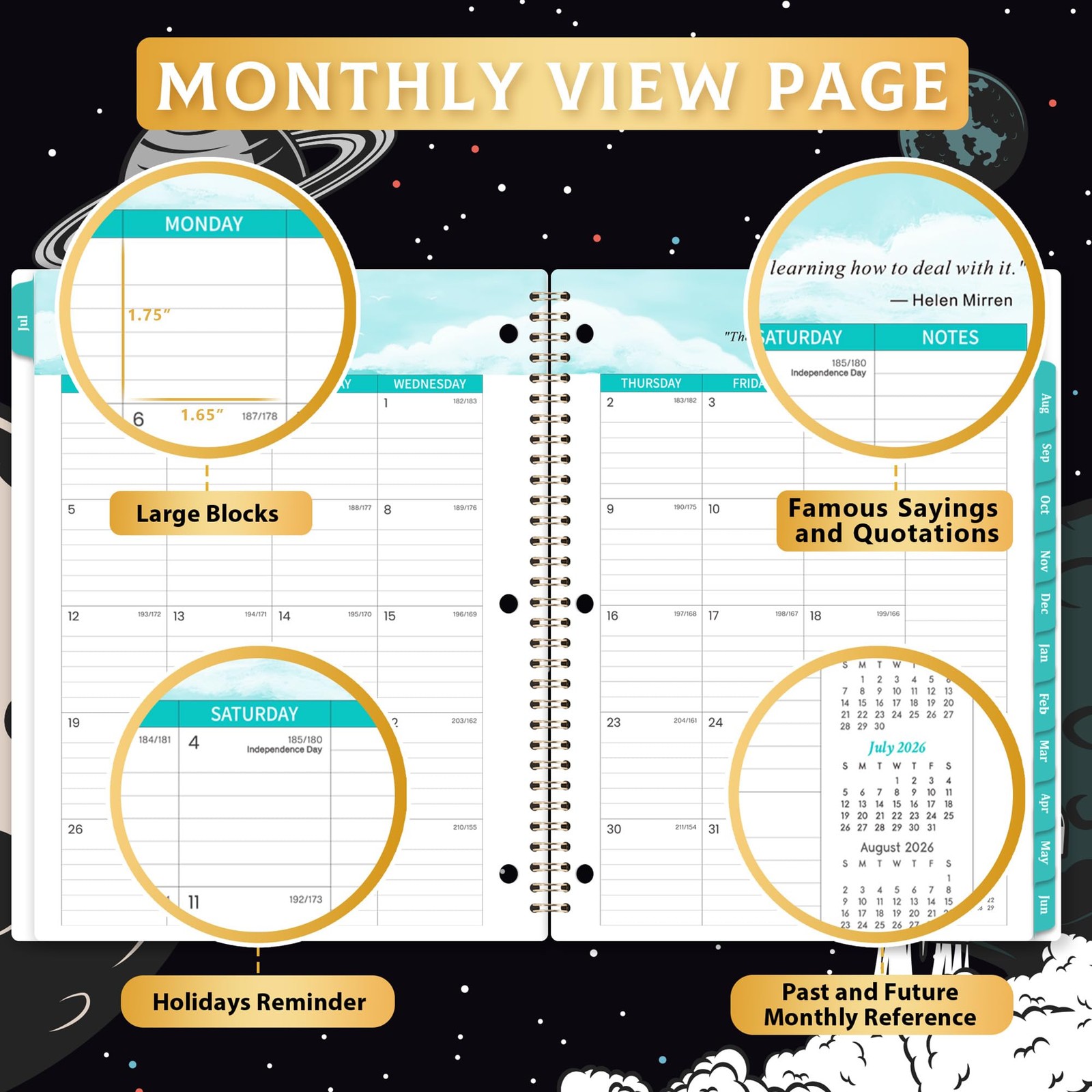 Student Planner 2026-2027 – for Academic 11” x 8.5”, black