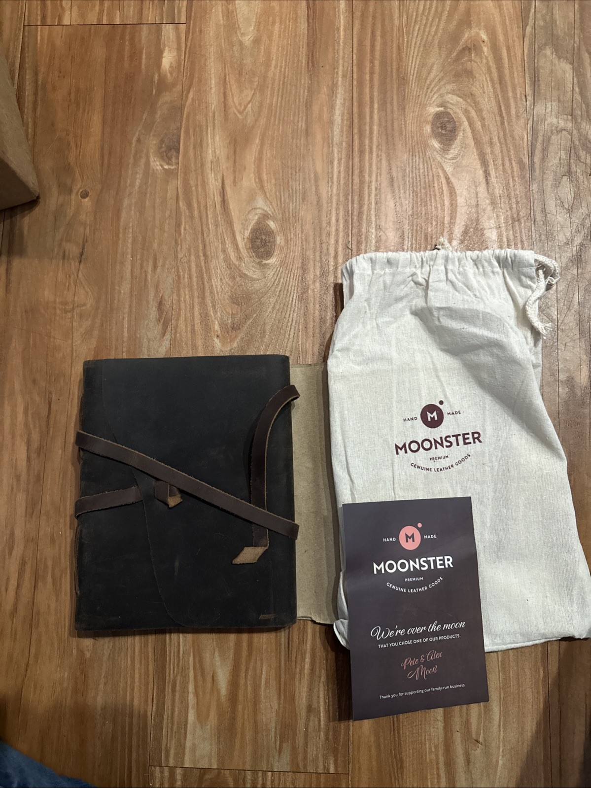 Leather Journal Lined MOONSTER® Leather Bound 8×6