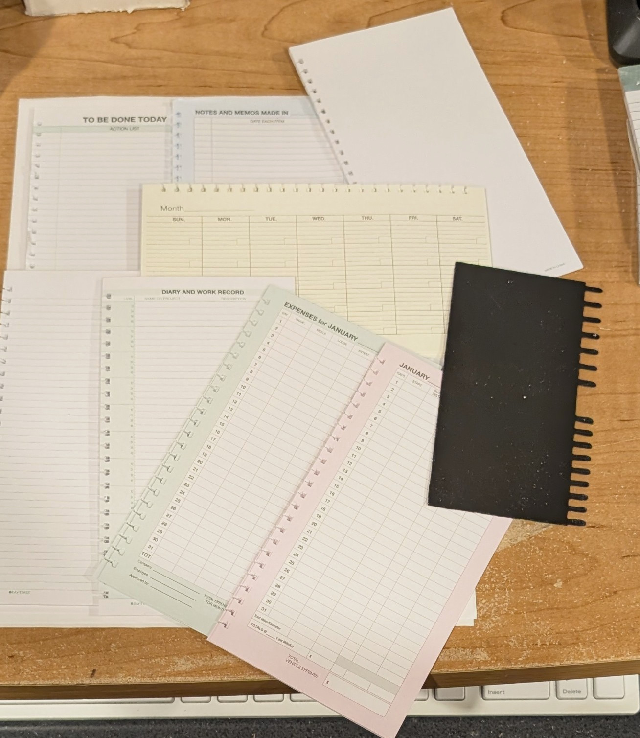 Day-Timer Pocket Size 61/2″ x 3″ Additional Add On Pages To Customize